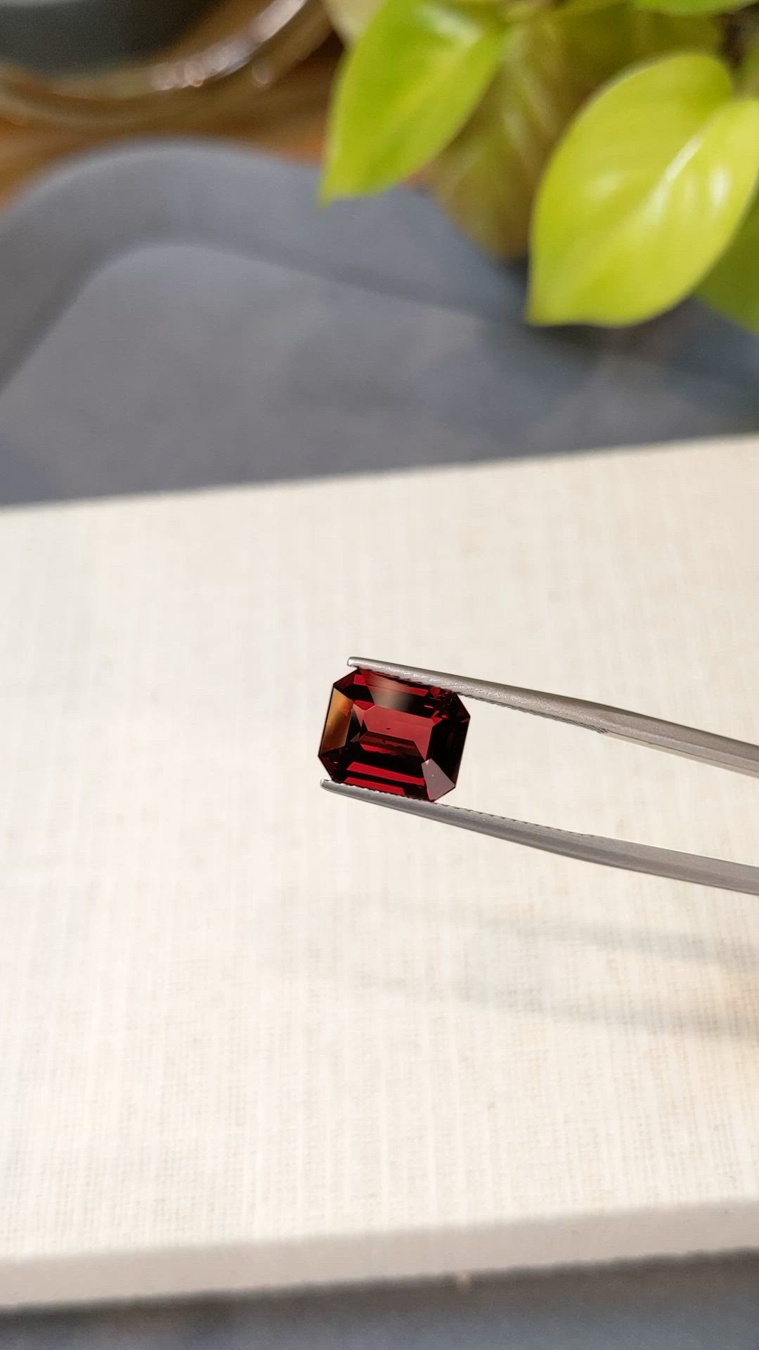 4.43 Ct. Purplish Red Garnet from Tanzania Size Video