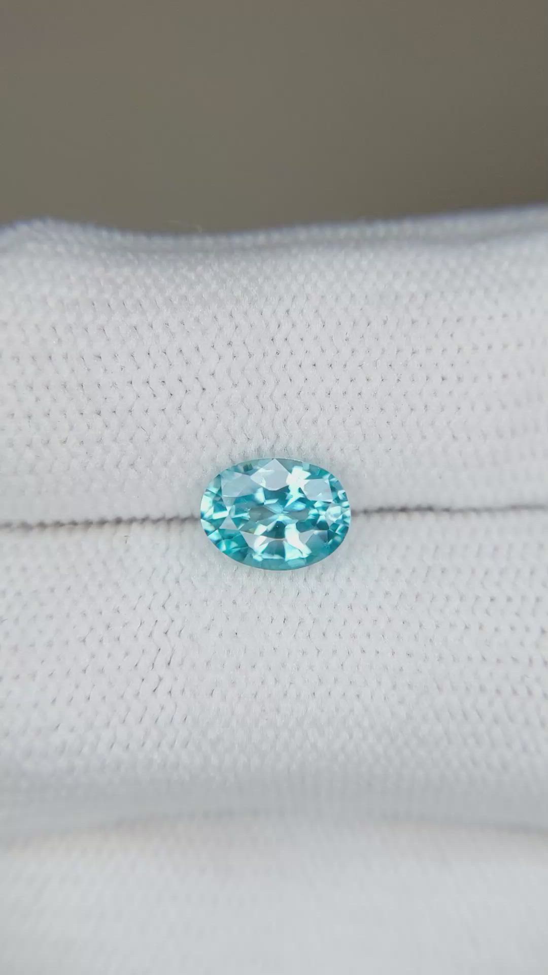 1.94 Ct. Blue Zircon from Cambodia Size Video