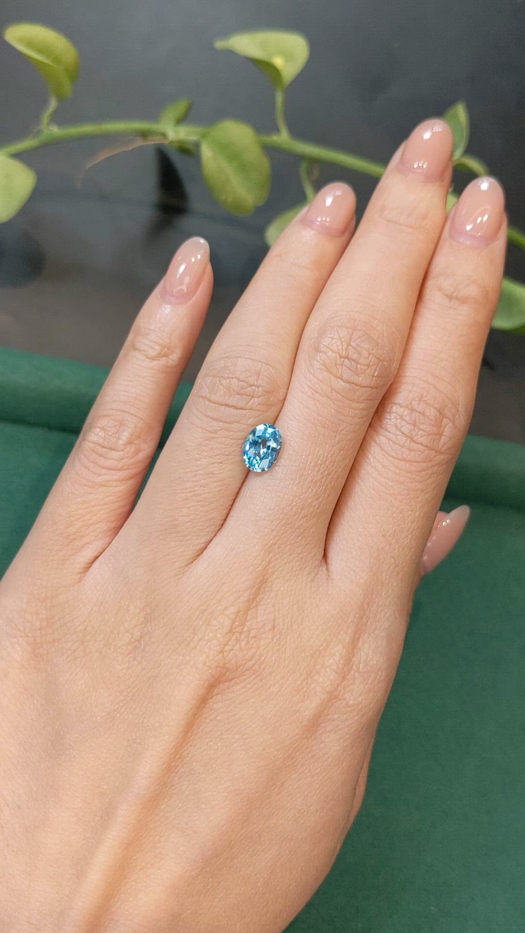 1.94 Ct. Blue Zircon from Cambodia Size Video
