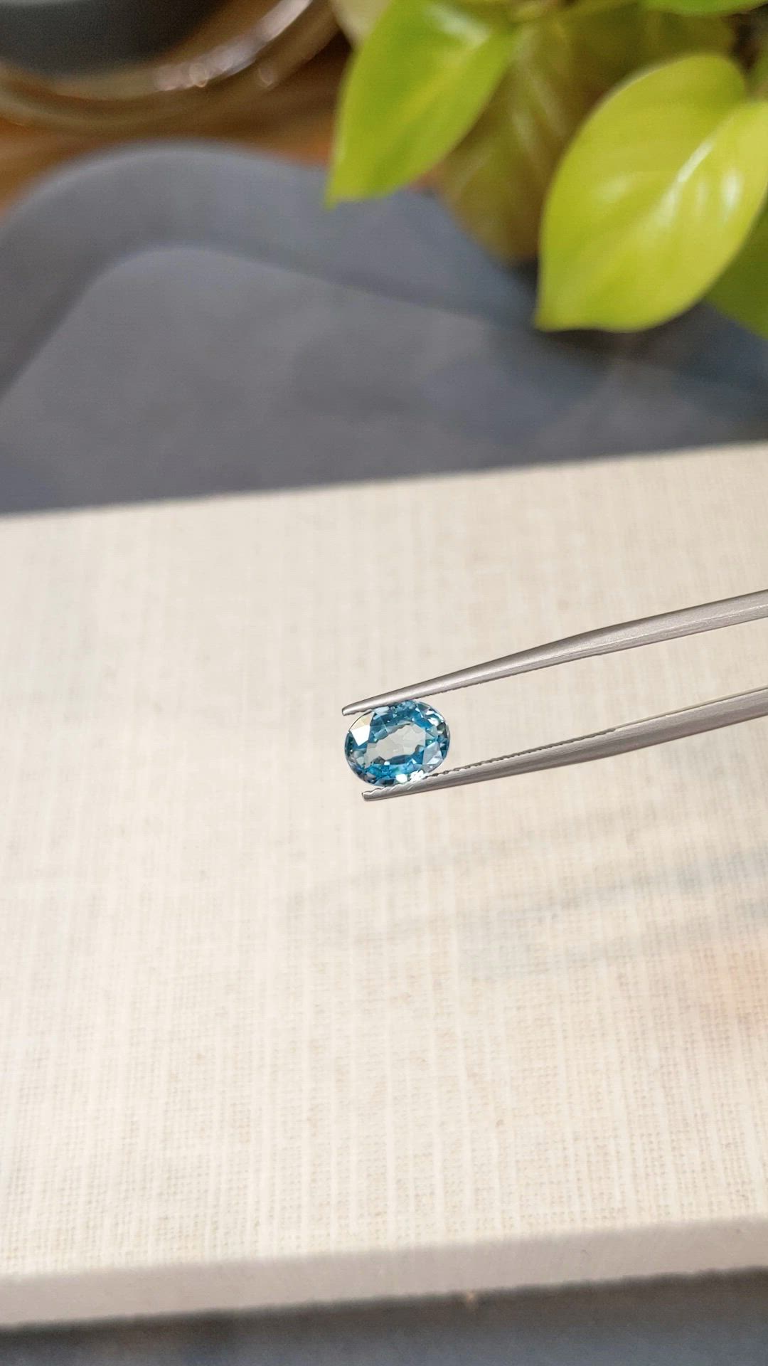 2.10 Ct. Blue Zircon from Cambodia Size Video