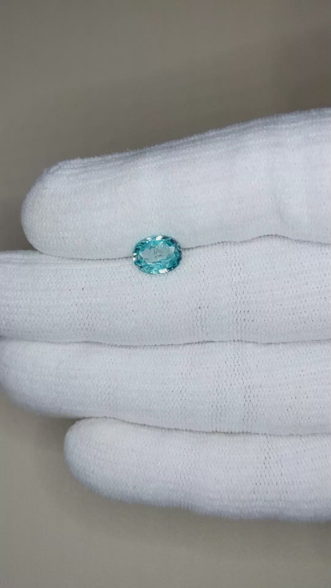 2.10 Ct. Blue Zircon from Cambodia Size Video