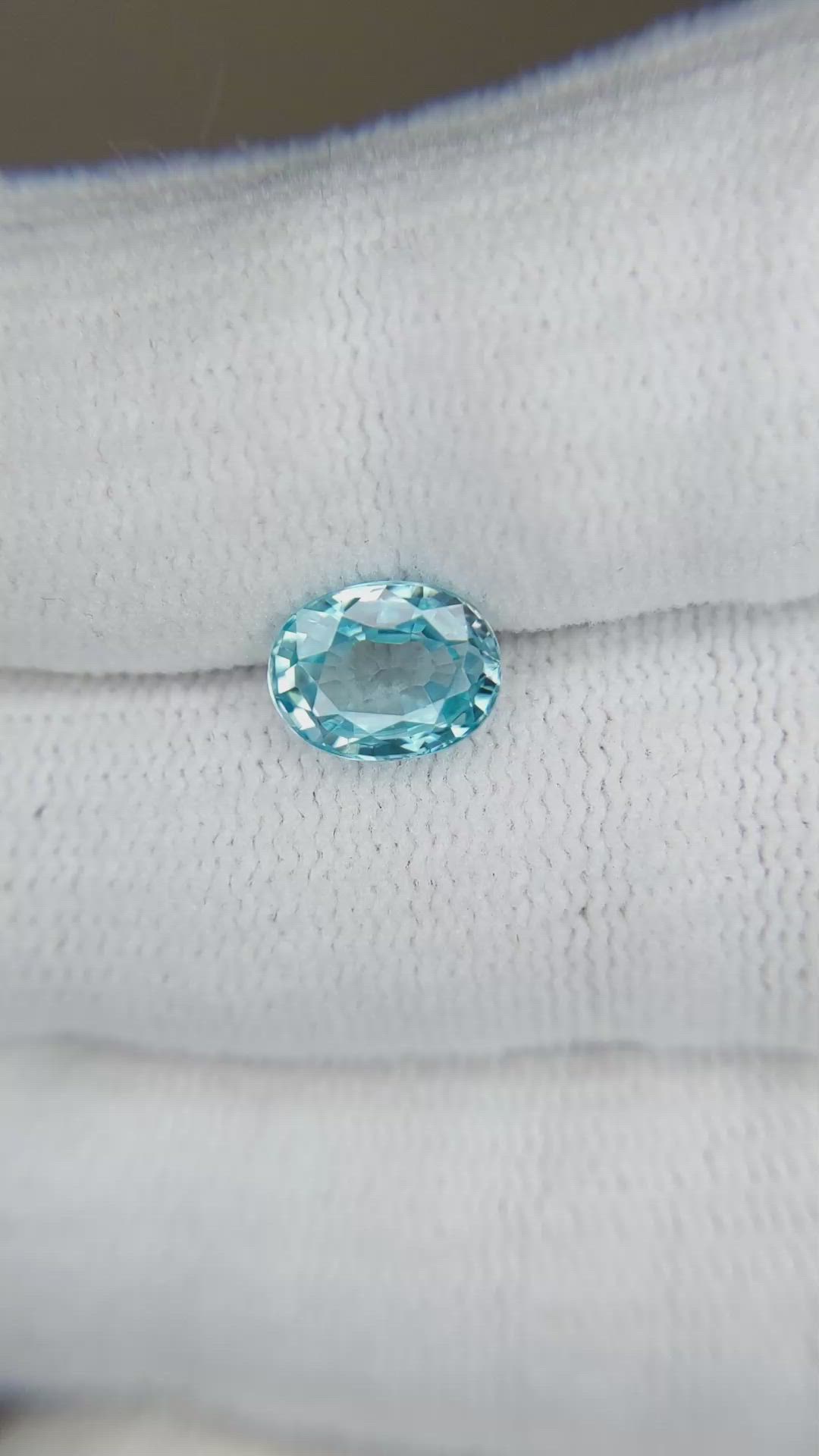 2.10 Ct. Blue Zircon from Cambodia Size Video