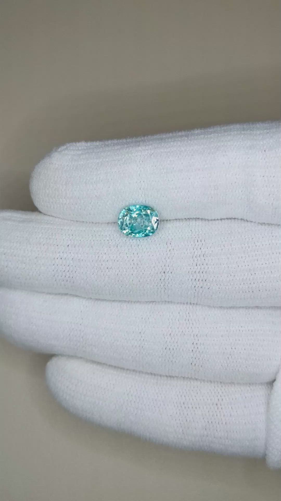 3.16 Ct. Blue Zircon from Cambodia Size Video