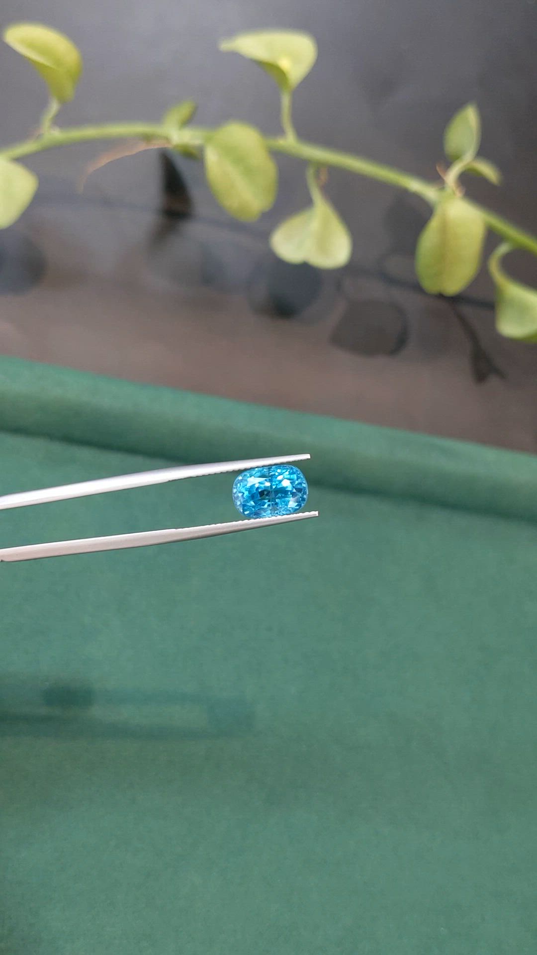 7.12 Ct. Blue Zircon from Cambodia Size Video
