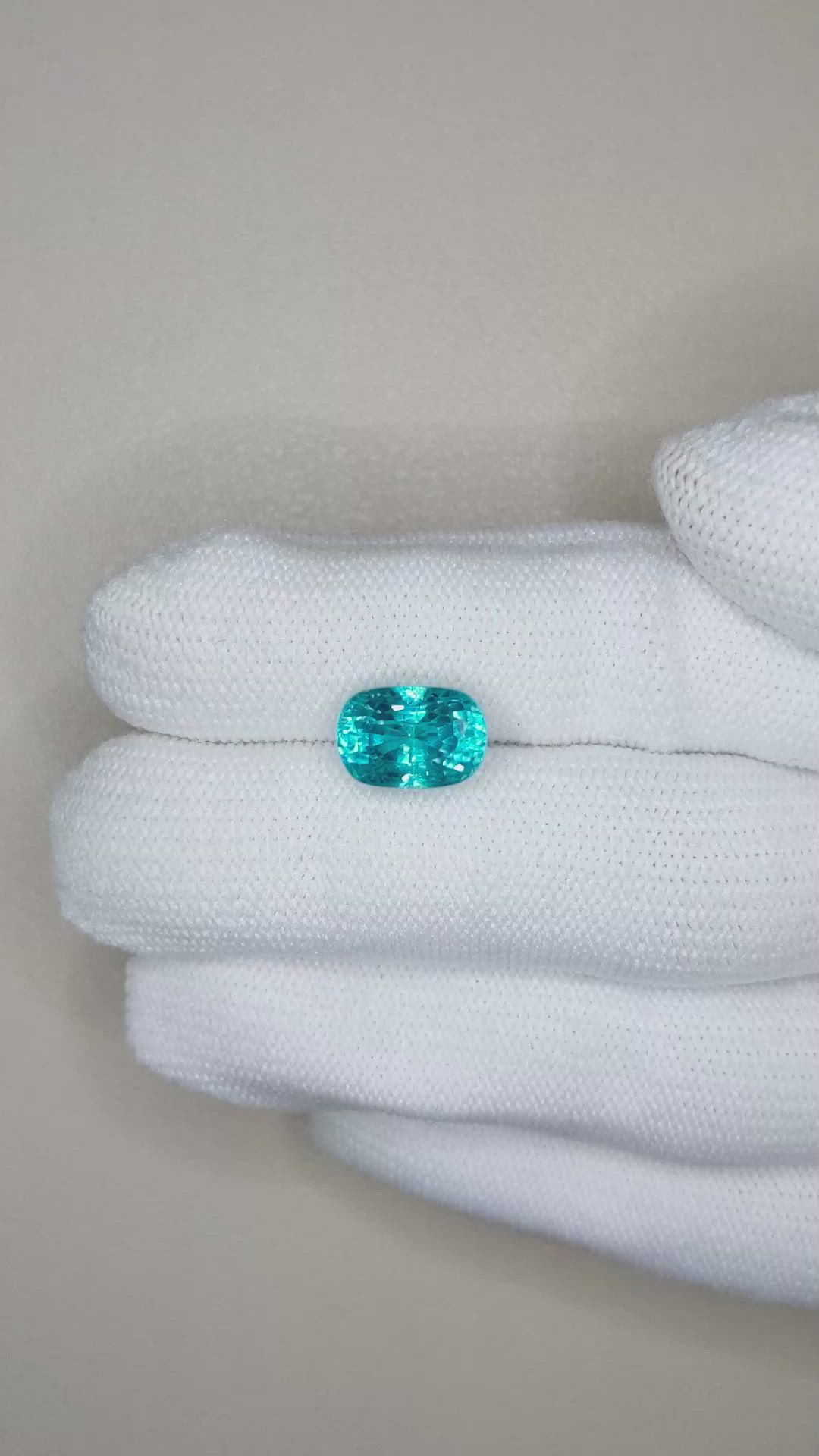 7.12 Ct. Blue Zircon from Cambodia Size Video