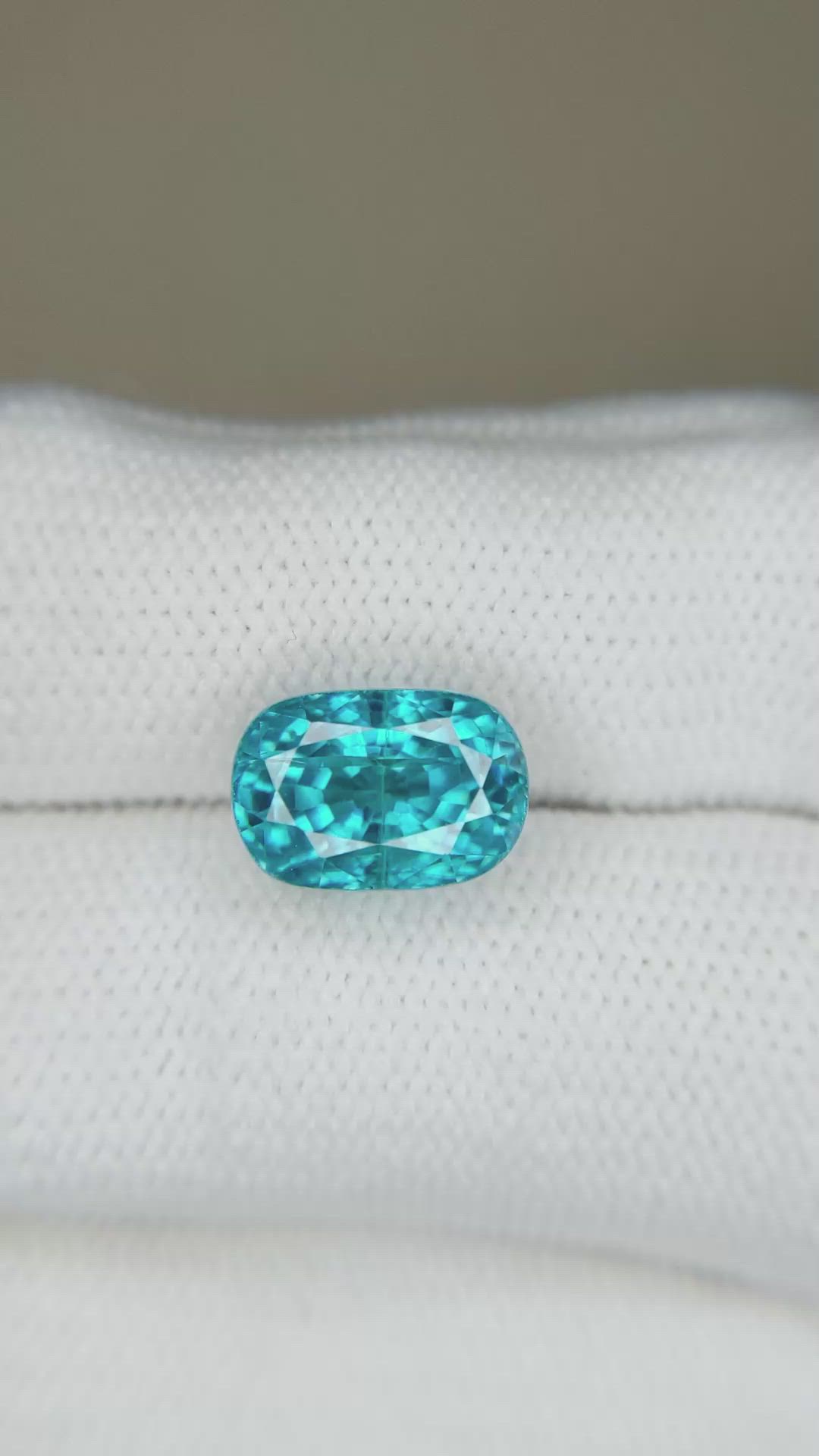 7.12 Ct. Blue Zircon from Cambodia Size Video