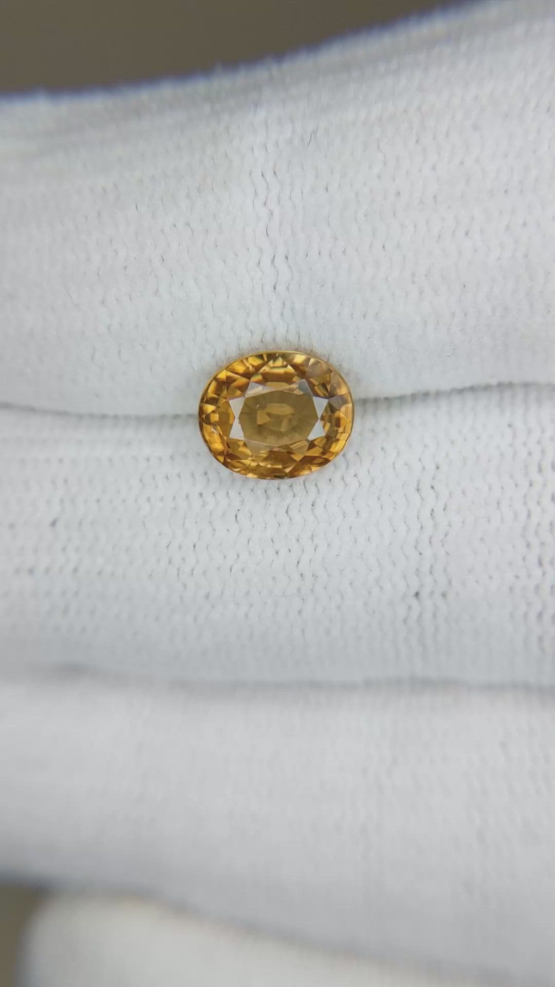 3.10 Ct. Yellowish Brown Zircon from Cambodia Size Video