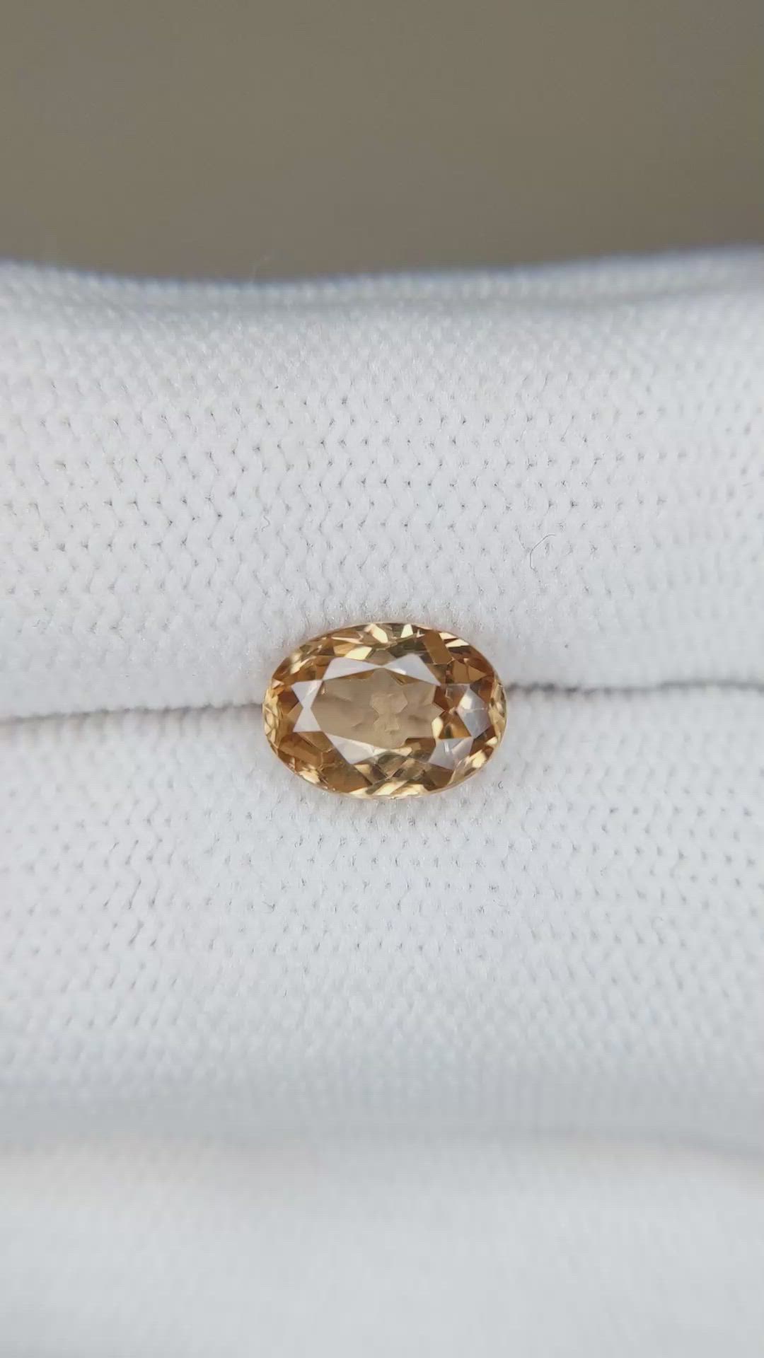 2.32 Ct. Yellowish Brown Zircon from Cambodia Size Video