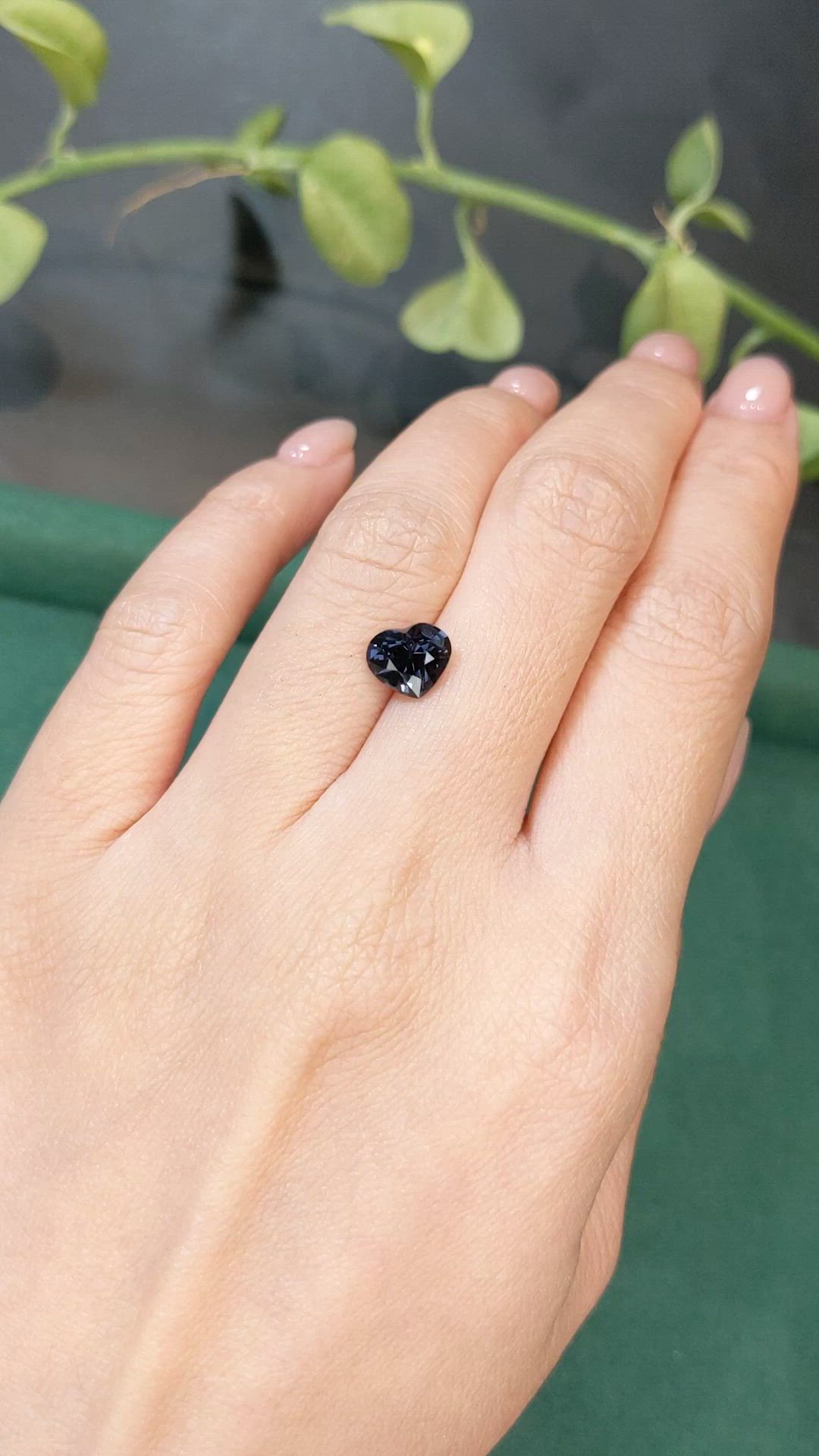 2.03 Ct. Blue Cobalt Spinel from Tanzania Size Video