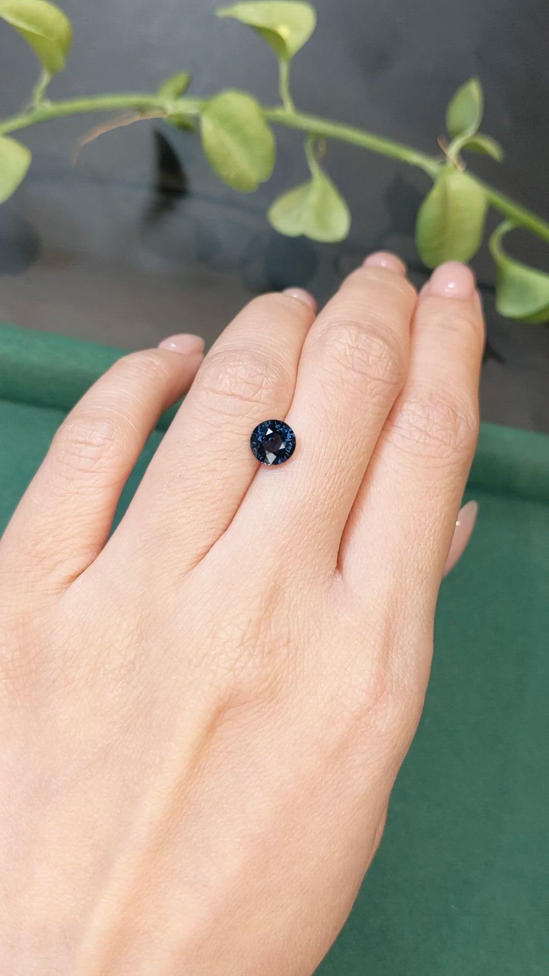 1.52 Ct. Blue Cobalt Spinel from Tanzania Size Video