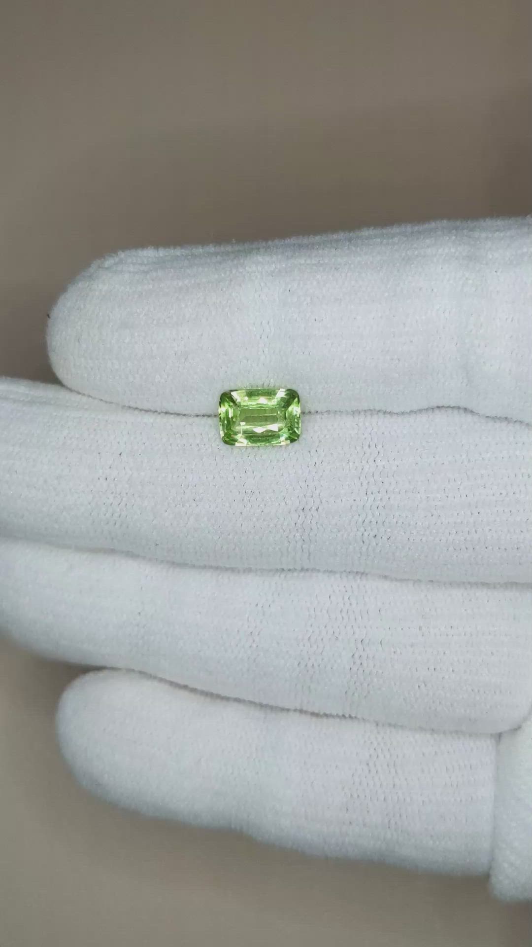 1.61 Ct. Tsavorite Garnet from Tanzania Size Video