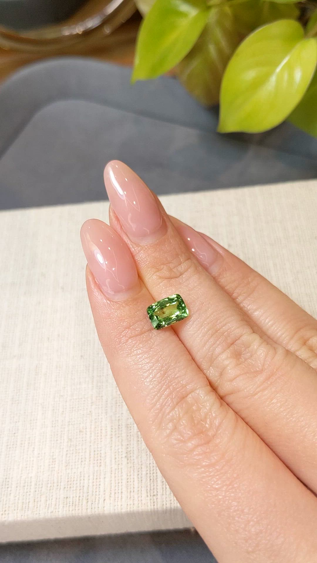 1.61 Ct. Tsavorite Garnet from Tanzania Size Video