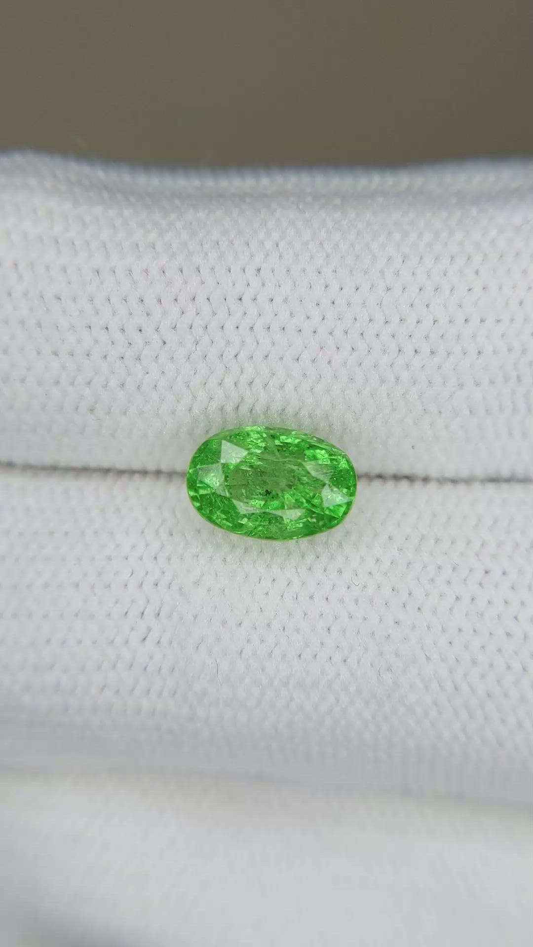 2.27 Ct. Tsavorite Garnet from Tanzania Size Video