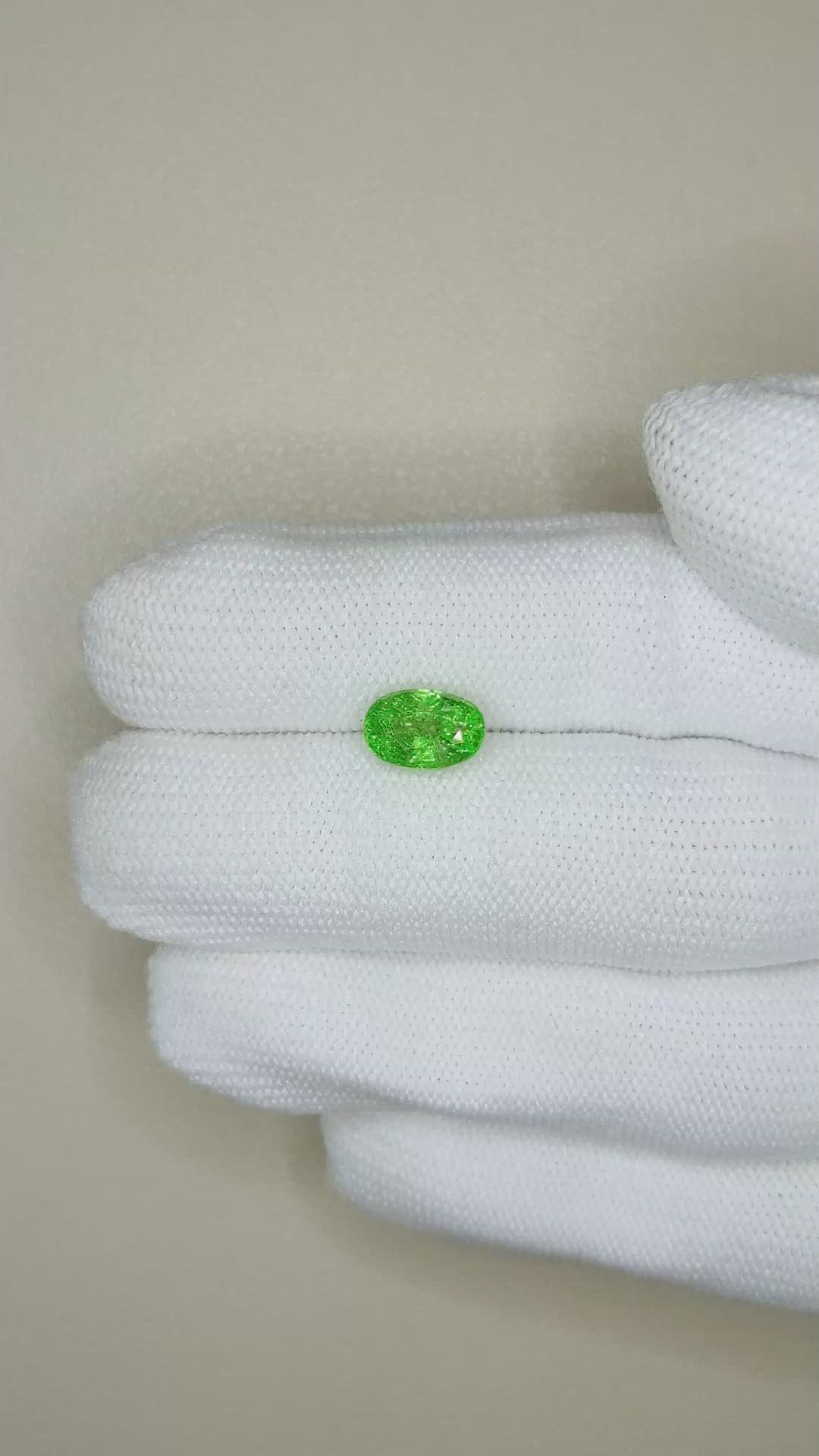 2.27 Ct. Tsavorite Garnet from Tanzania Size Video