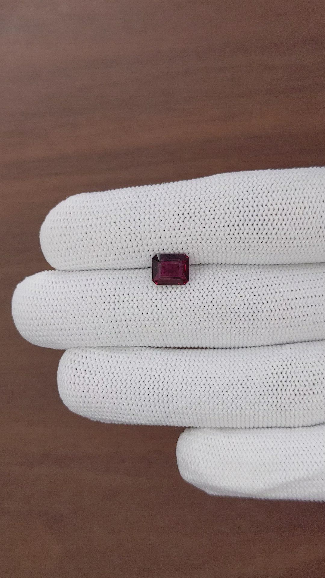 2.25 Ct. Red Garnet from Tanzania Size Video