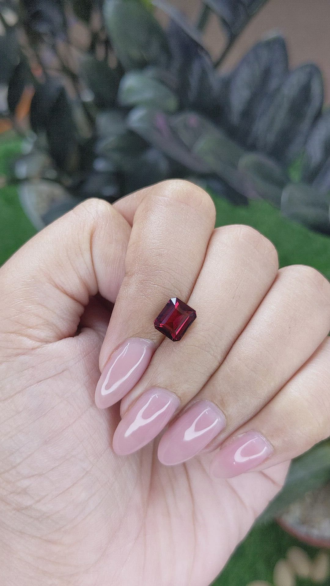 2.25 Ct. Red Garnet from Tanzania Size Video