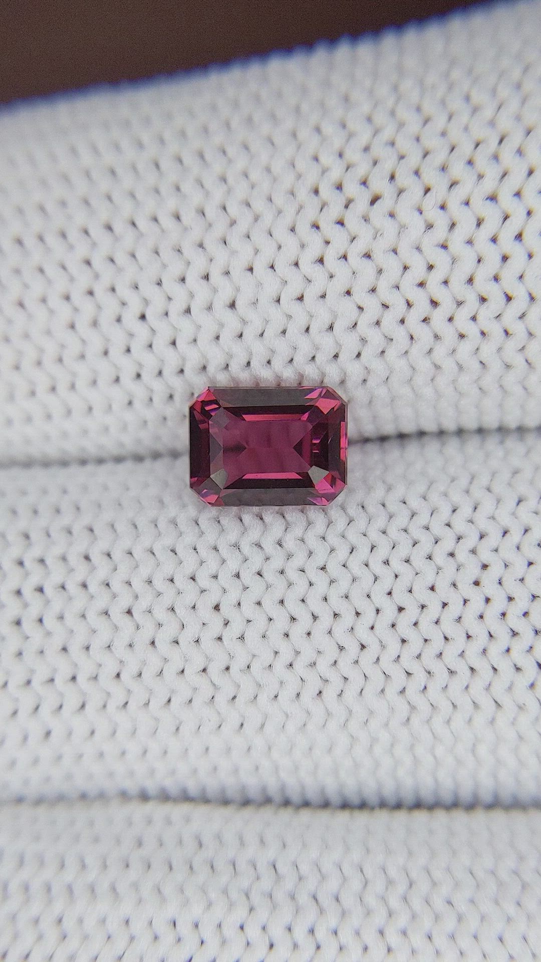 1.63 Ct. Purplish Pink Garnet from Tanzania Size Video