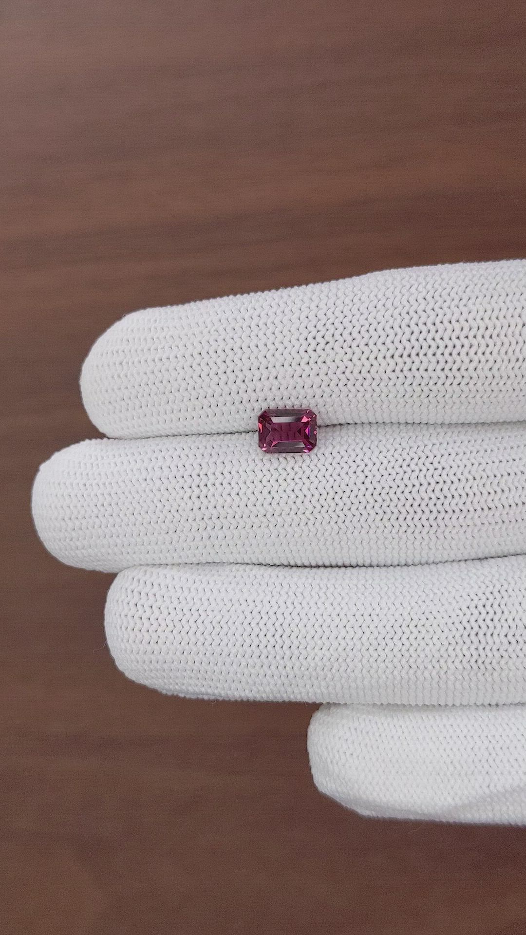 1.63 Ct. Purplish Pink Garnet from Tanzania Size Video