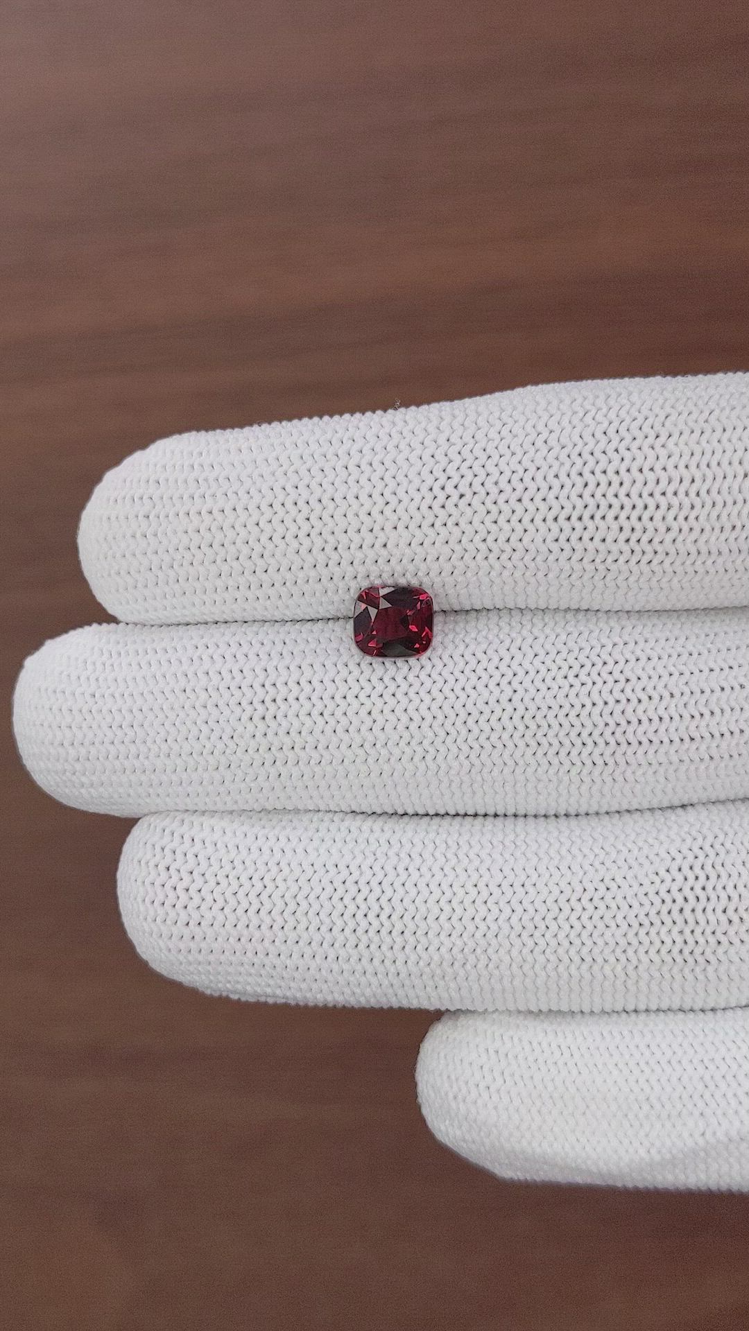 1.58 Ct. Red Garnet from Tanzania Size Video