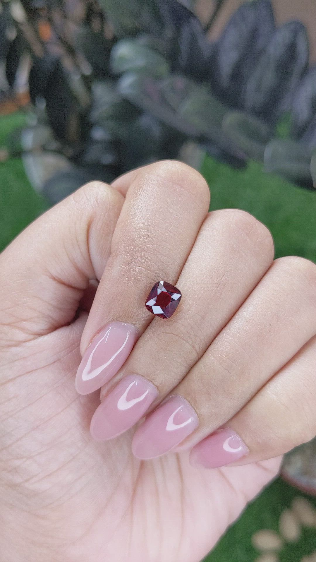 1.58 Ct. Red Garnet from Tanzania Size Video