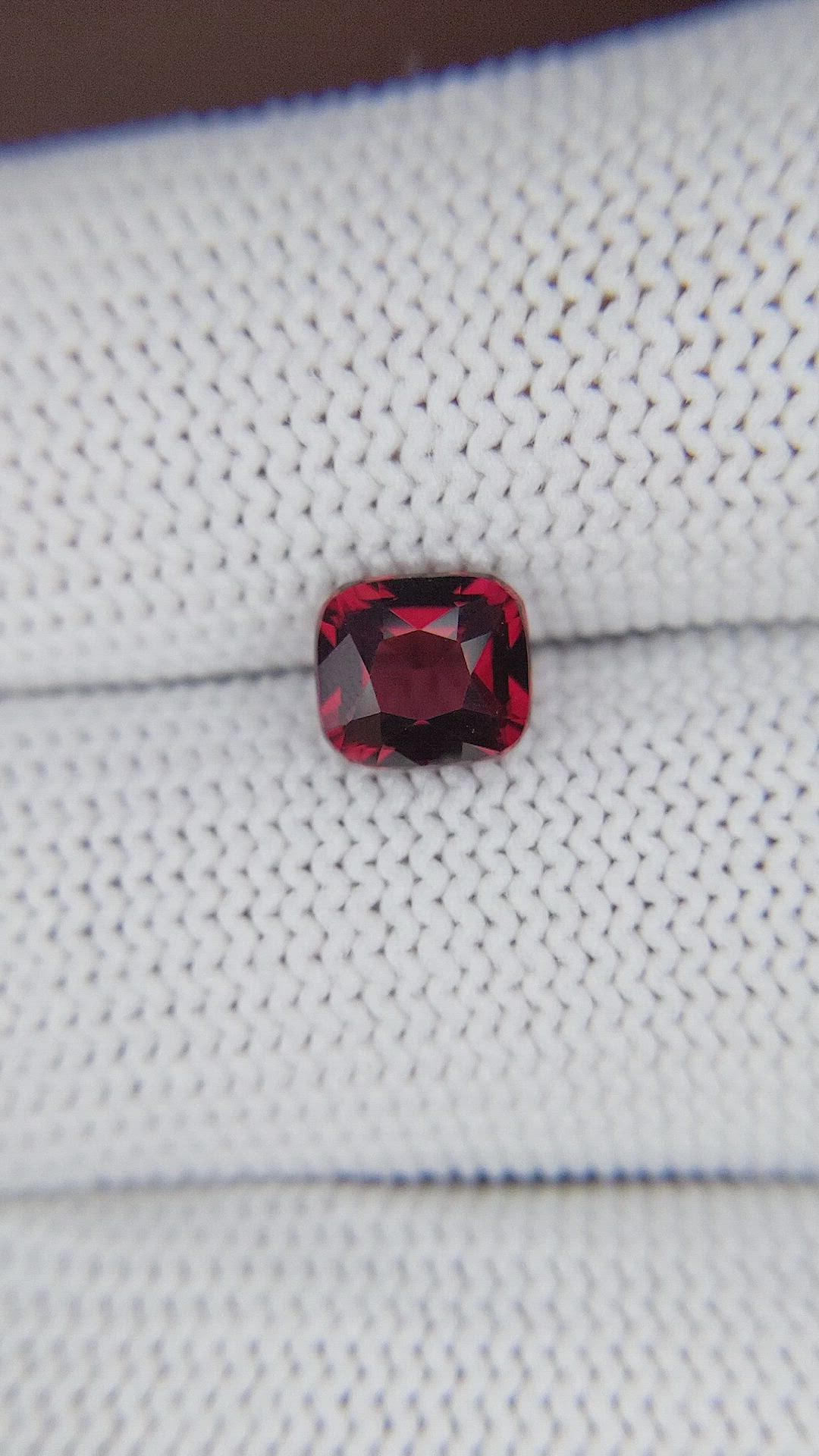 1.58 Ct. Red Garnet from Tanzania Size Video