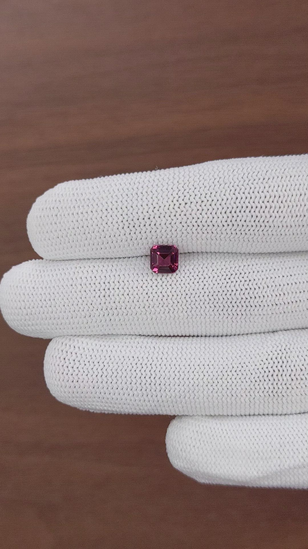 1.17 Ct. Purplish Pink Garnet from Tanzania Size Video