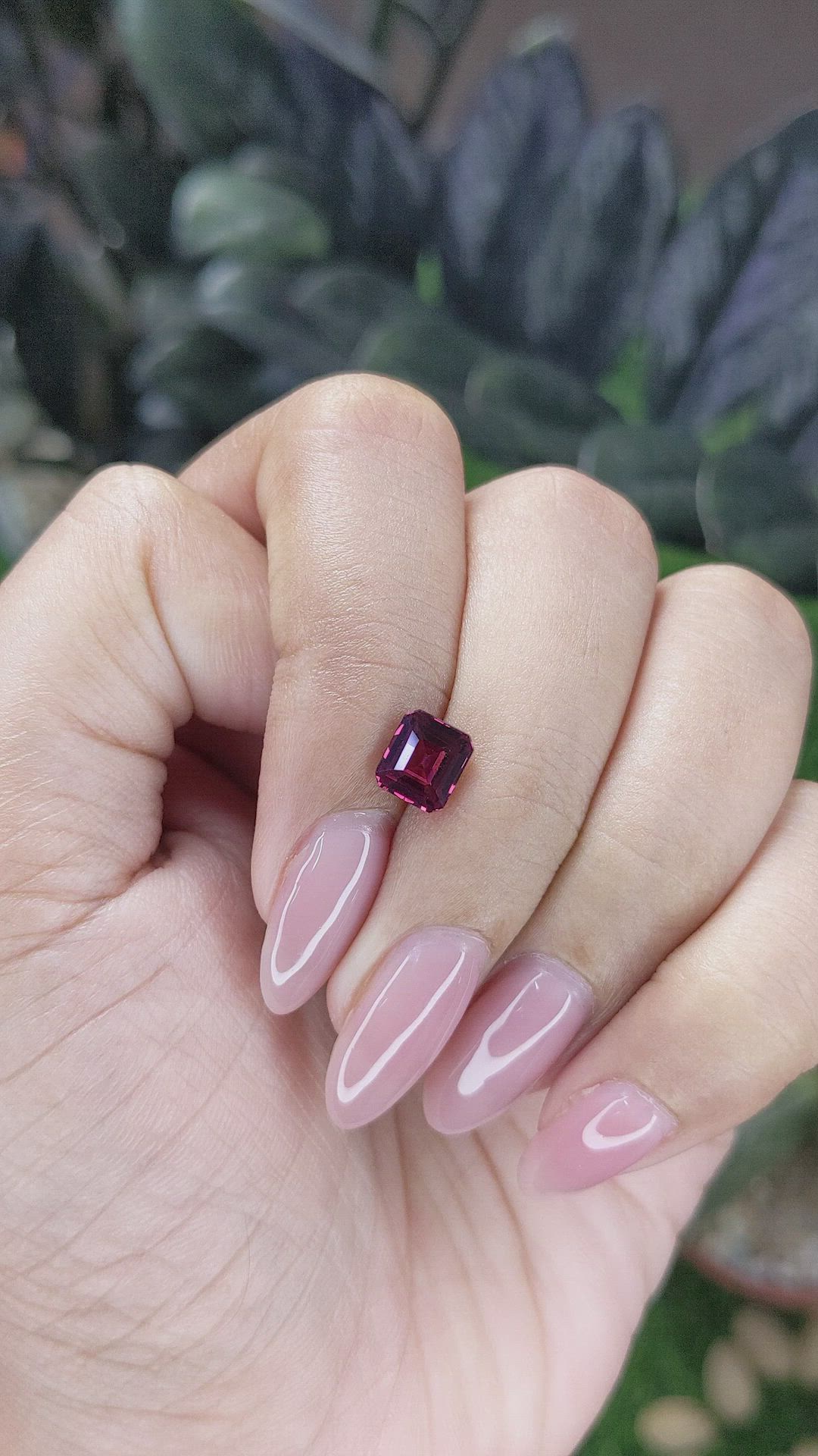 1.32 Ct. Reddish Pink Garnet from Tanzania Size Video