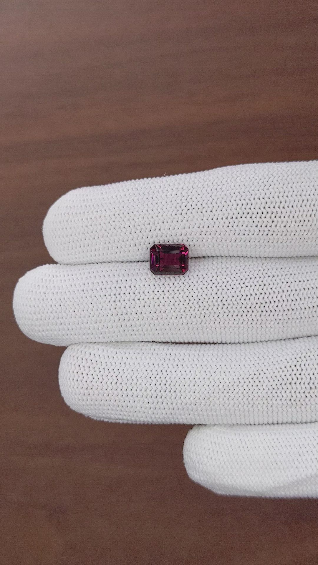 2.62 Ct. Purplish Pink Garnet from Tanzania Size Video