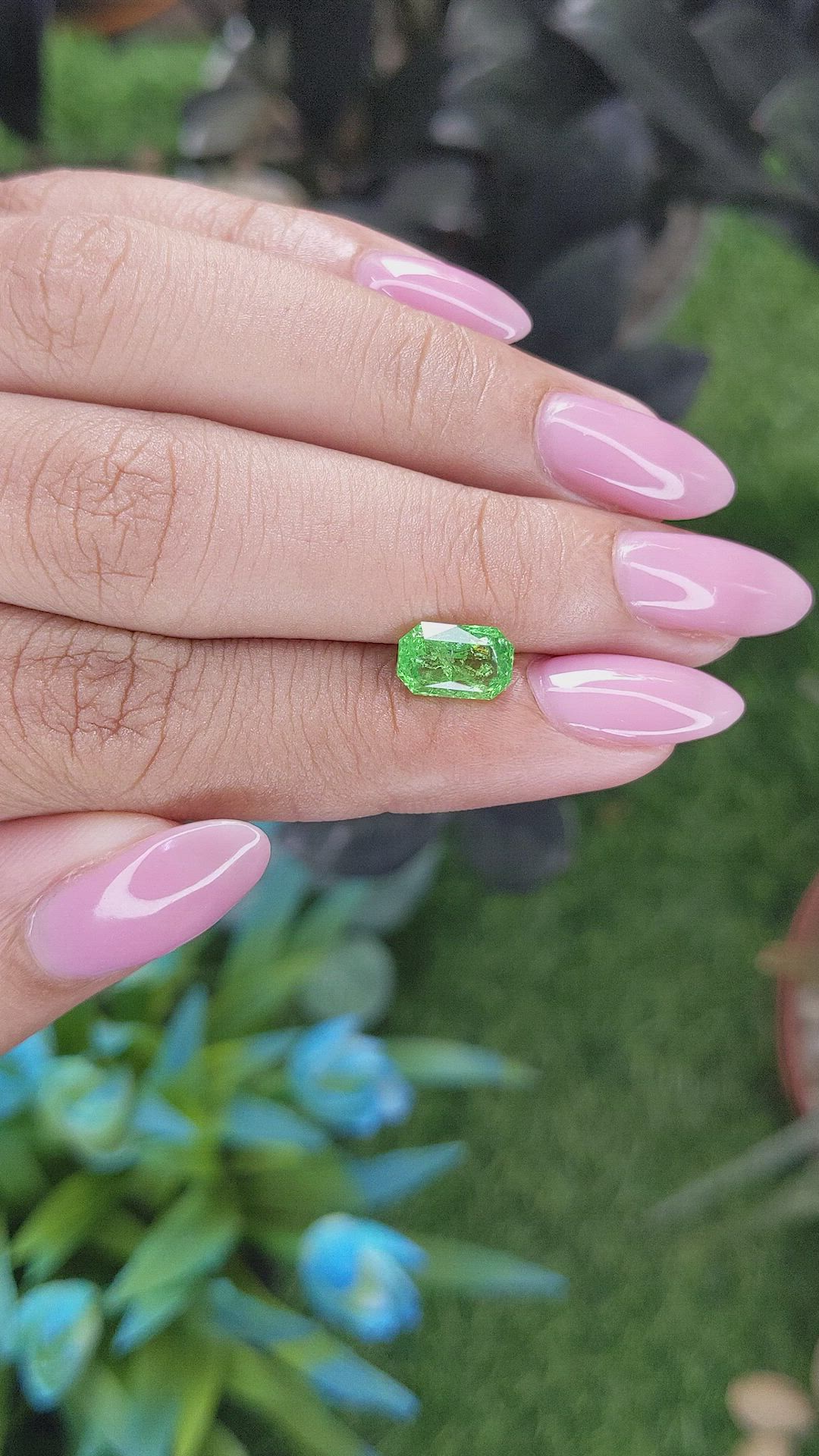 1.65 Ct. Tsavorite Garnet from Tanzania Size Video