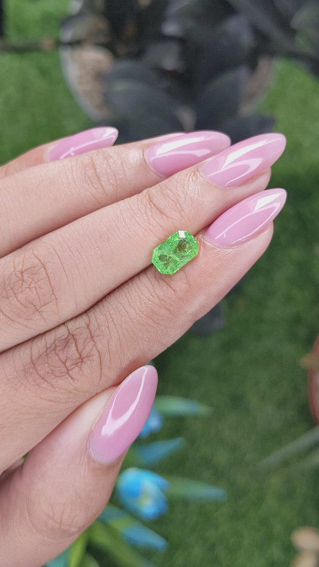 1.65 Ct. Tsavorite Garnet from Tanzania Size Video