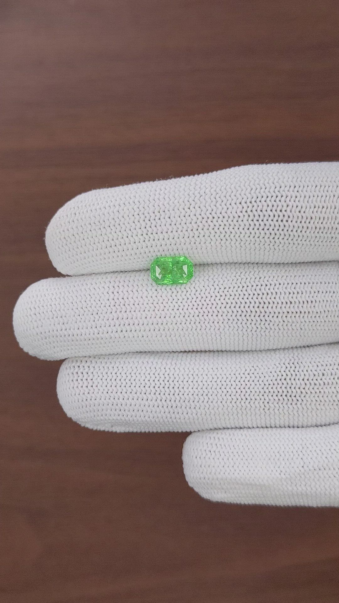 1.65 Ct. Tsavorite Garnet from Tanzania Size Video