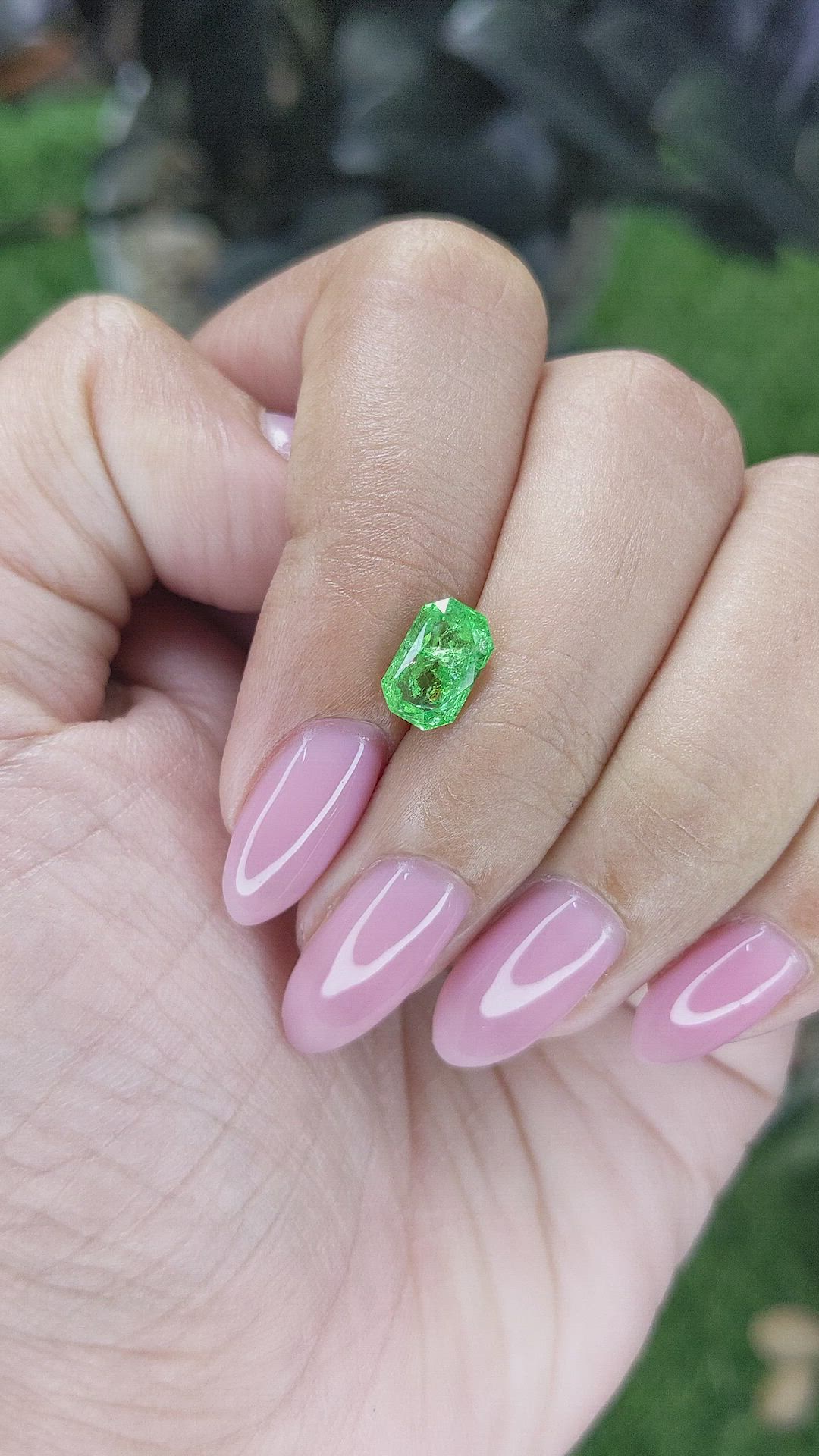 1.65 Ct. Tsavorite Garnet from Tanzania Size Video