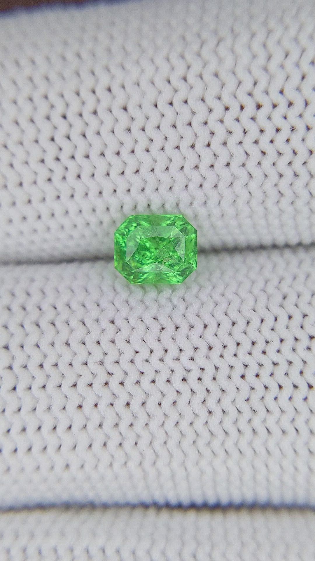 0.88 Ct. Tsavorite Garnet from Tanzania Size Video