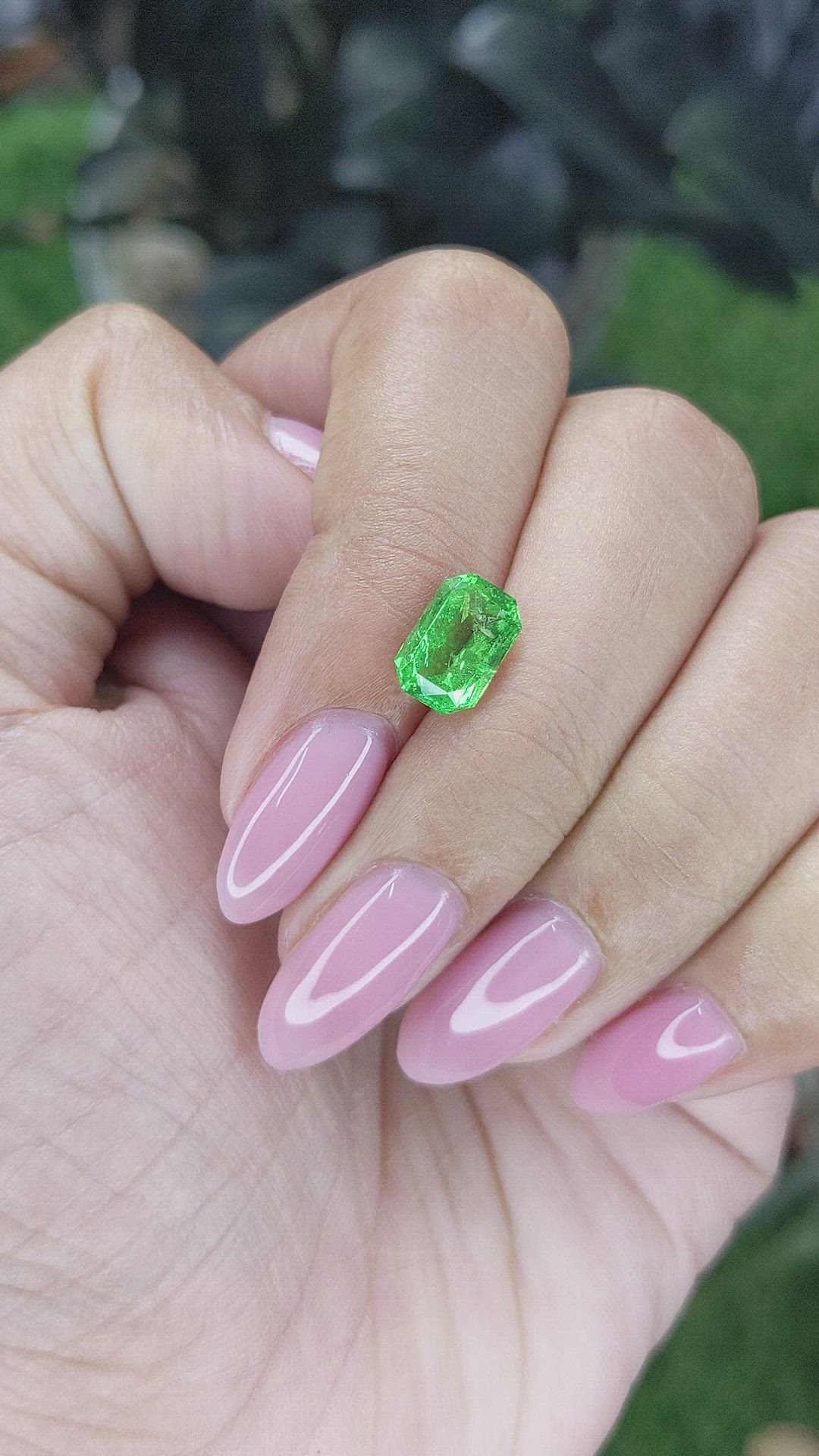 2.15 Ct. Tsavorite Garnet from Tanzania Size Video
