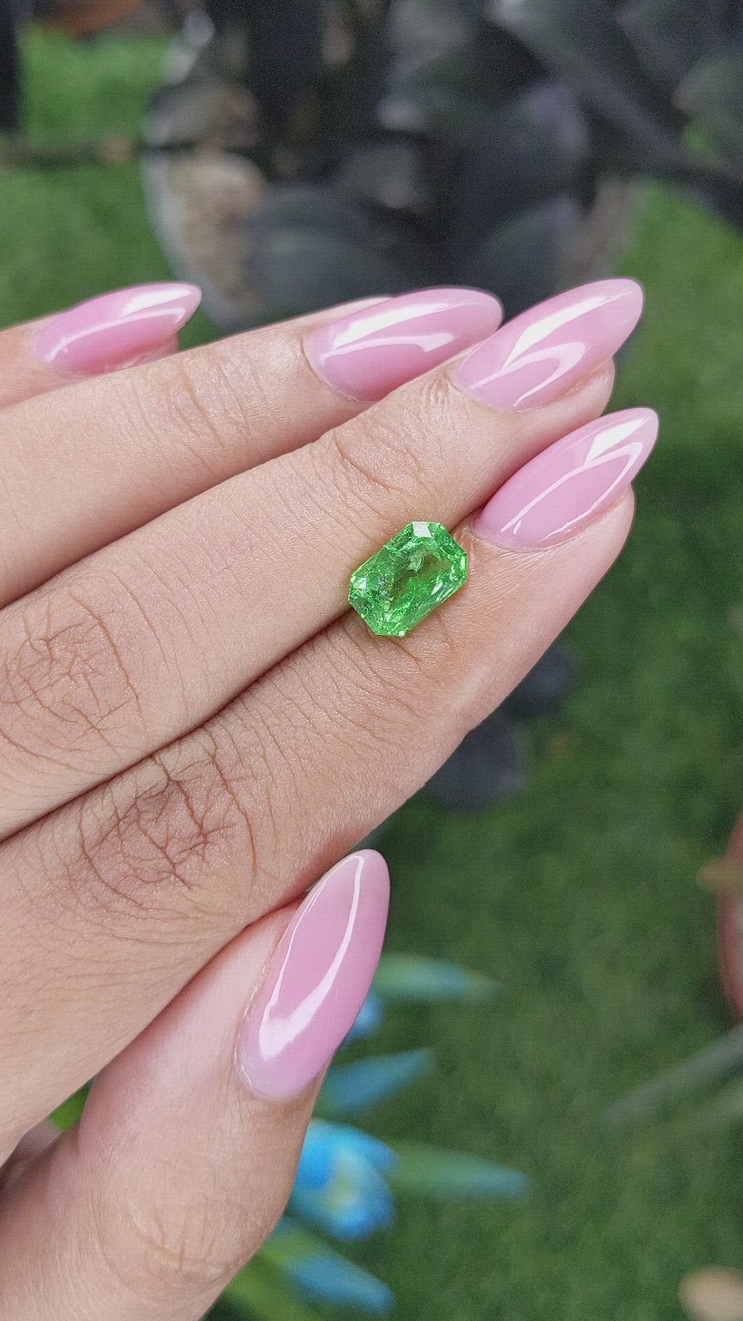 2.15 Ct. Tsavorite Garnet from Tanzania Size Video