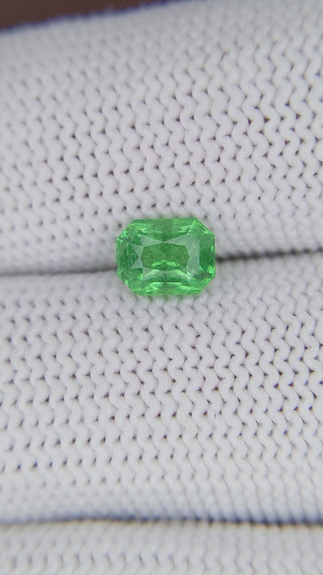 1.11 Ct. Tsavorite Garnet from Tanzania Size Video