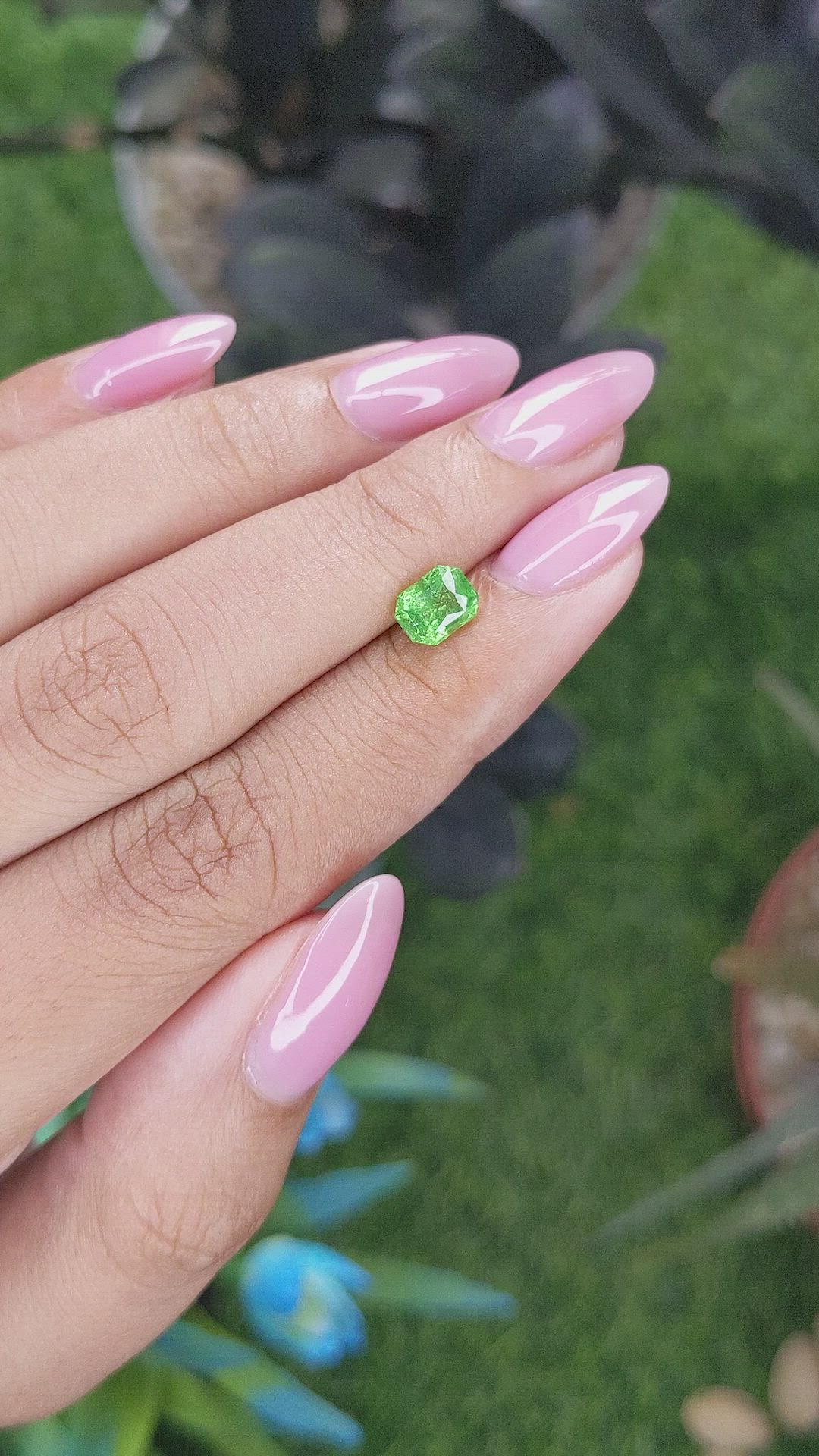 1.11 Ct. Tsavorite Garnet from Tanzania Size Video