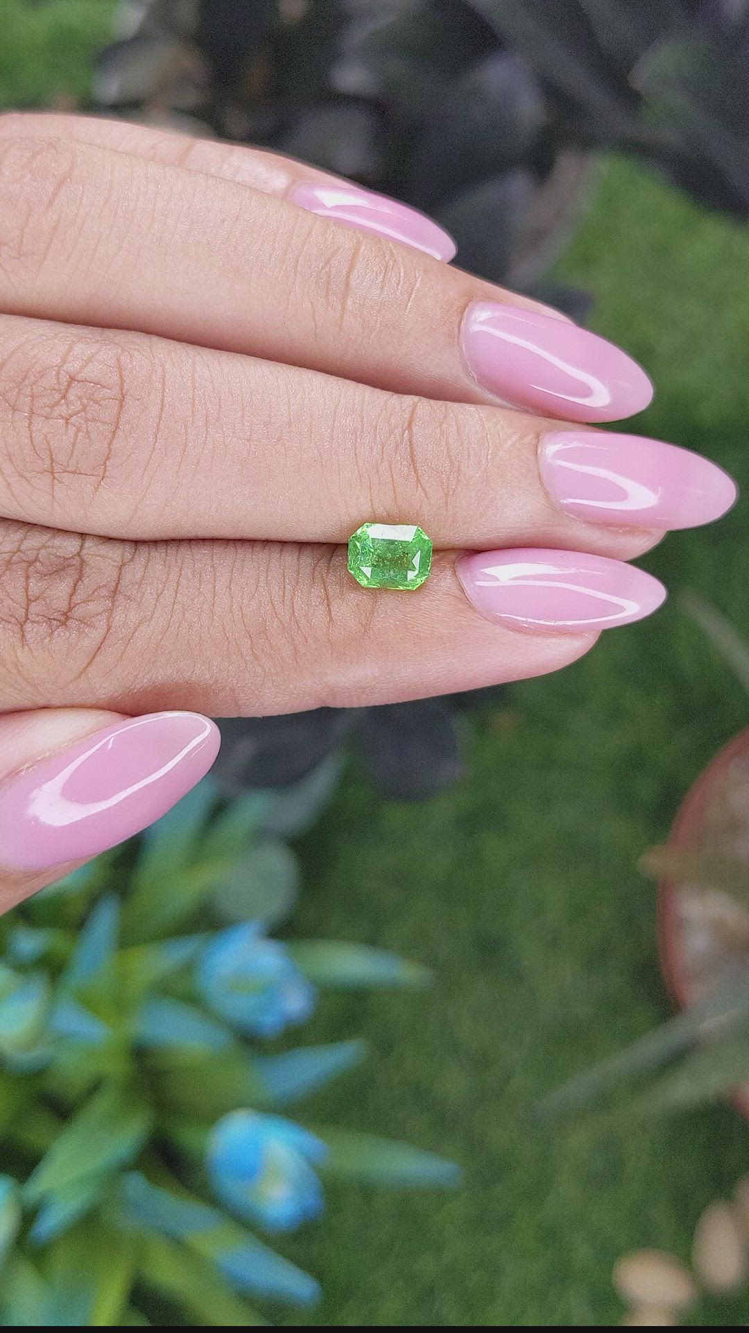1.11 Ct. Tsavorite Garnet from Tanzania Size Video
