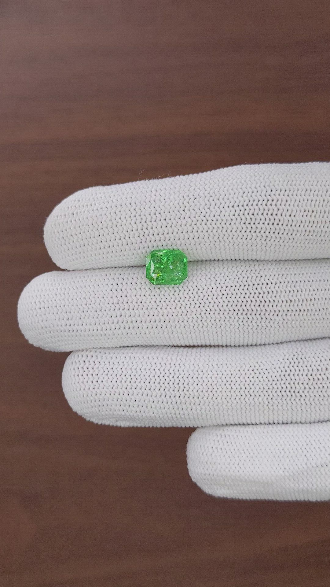 2.57 Ct. Tsavorite Garnet from Tanzania Size Video