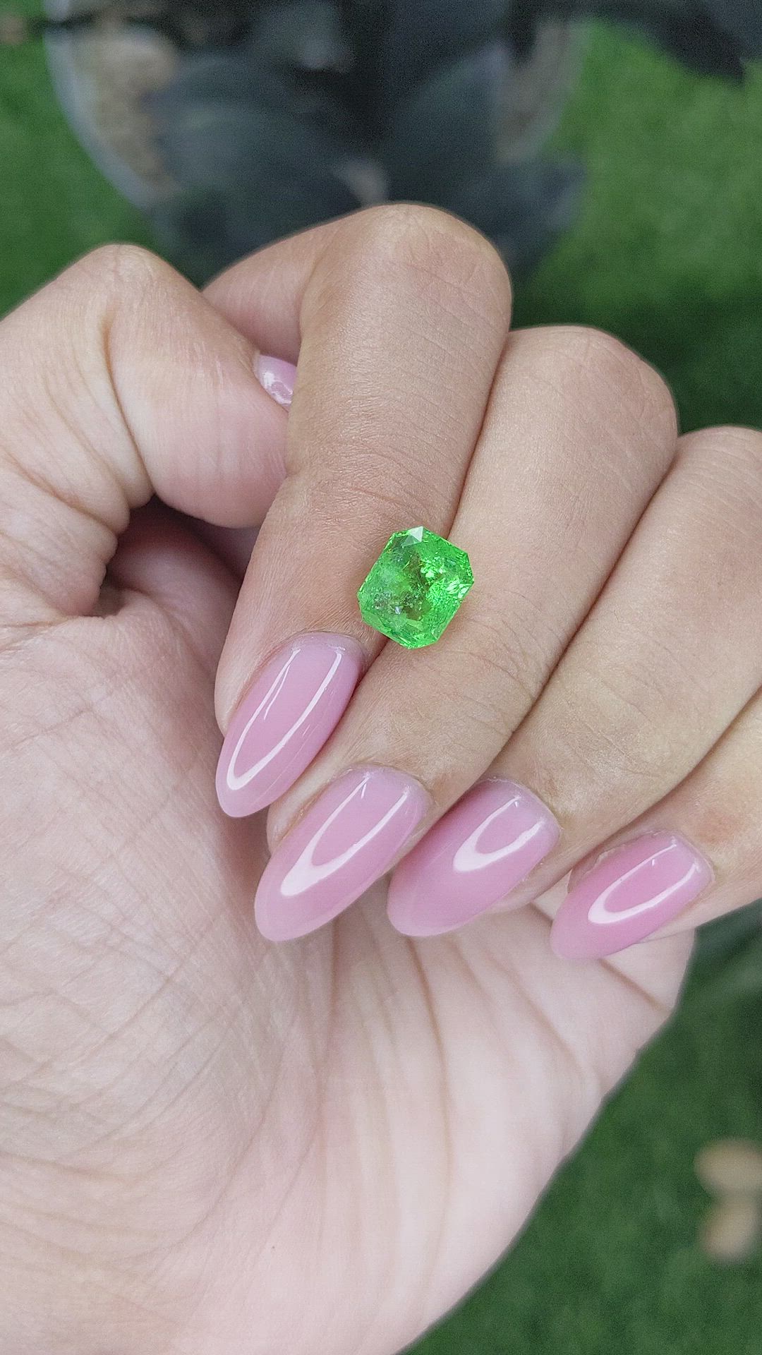 2.57 Ct. Tsavorite Garnet from Tanzania Size Video