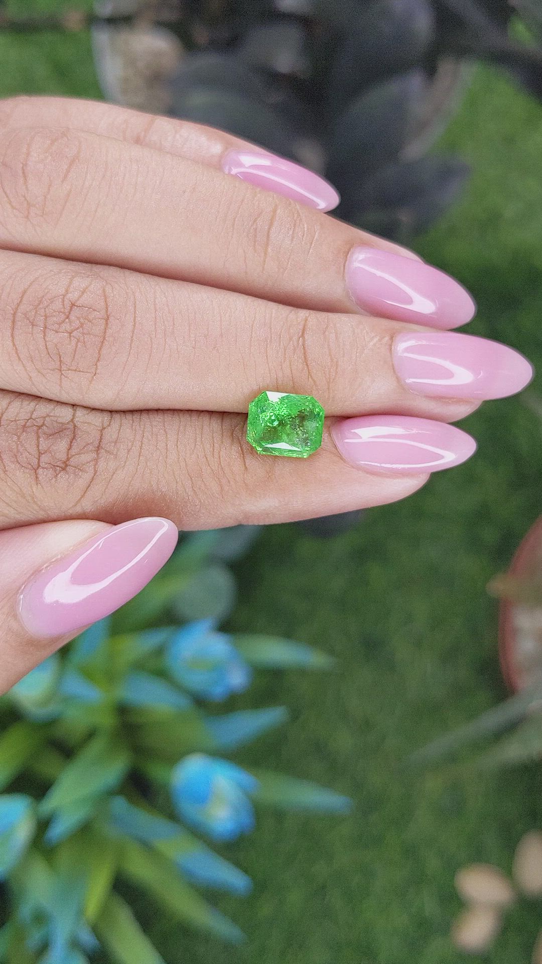 2.57 Ct. Tsavorite Garnet from Tanzania Size Video
