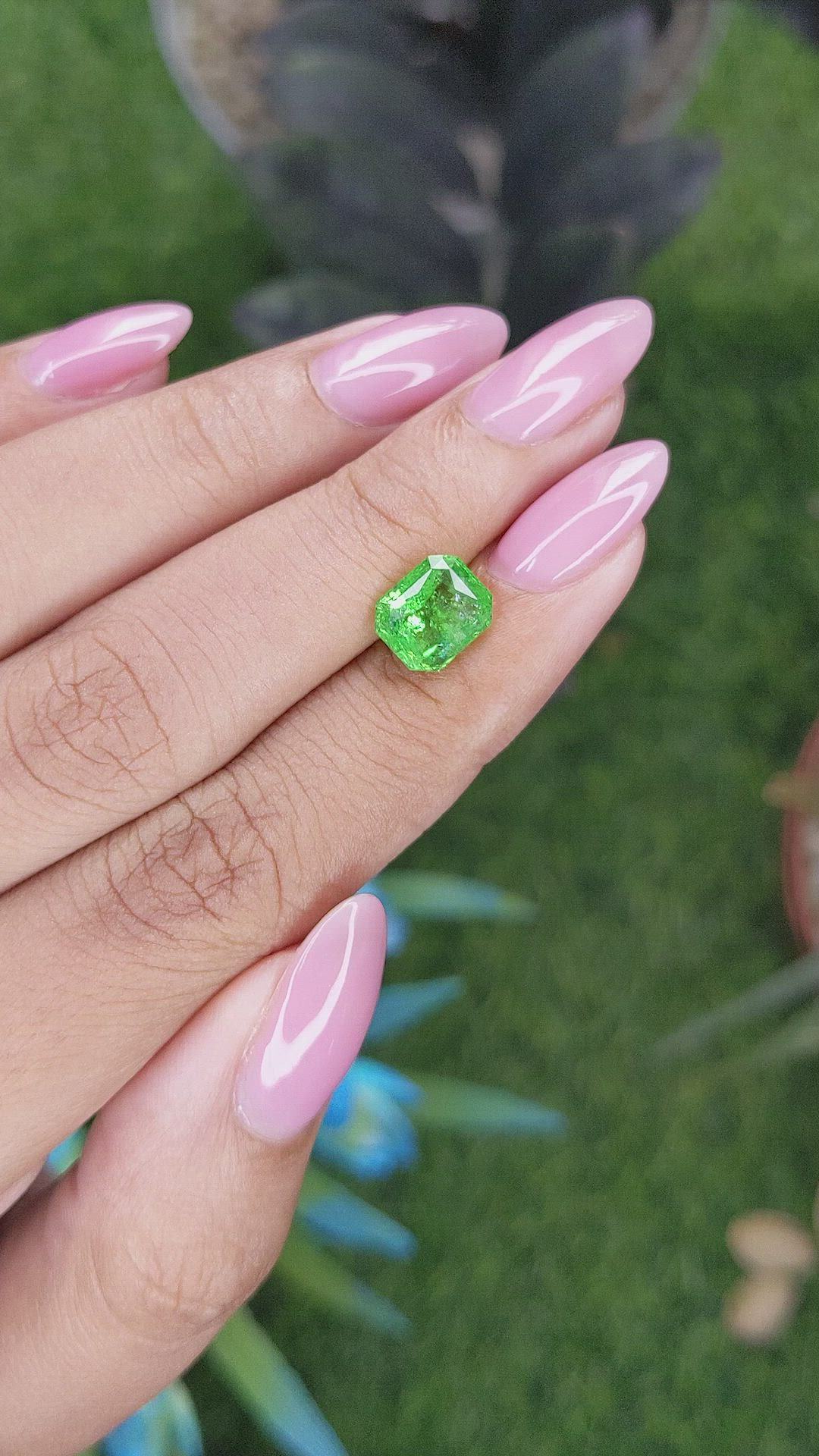 2.57 Ct. Tsavorite Garnet from Tanzania Size Video