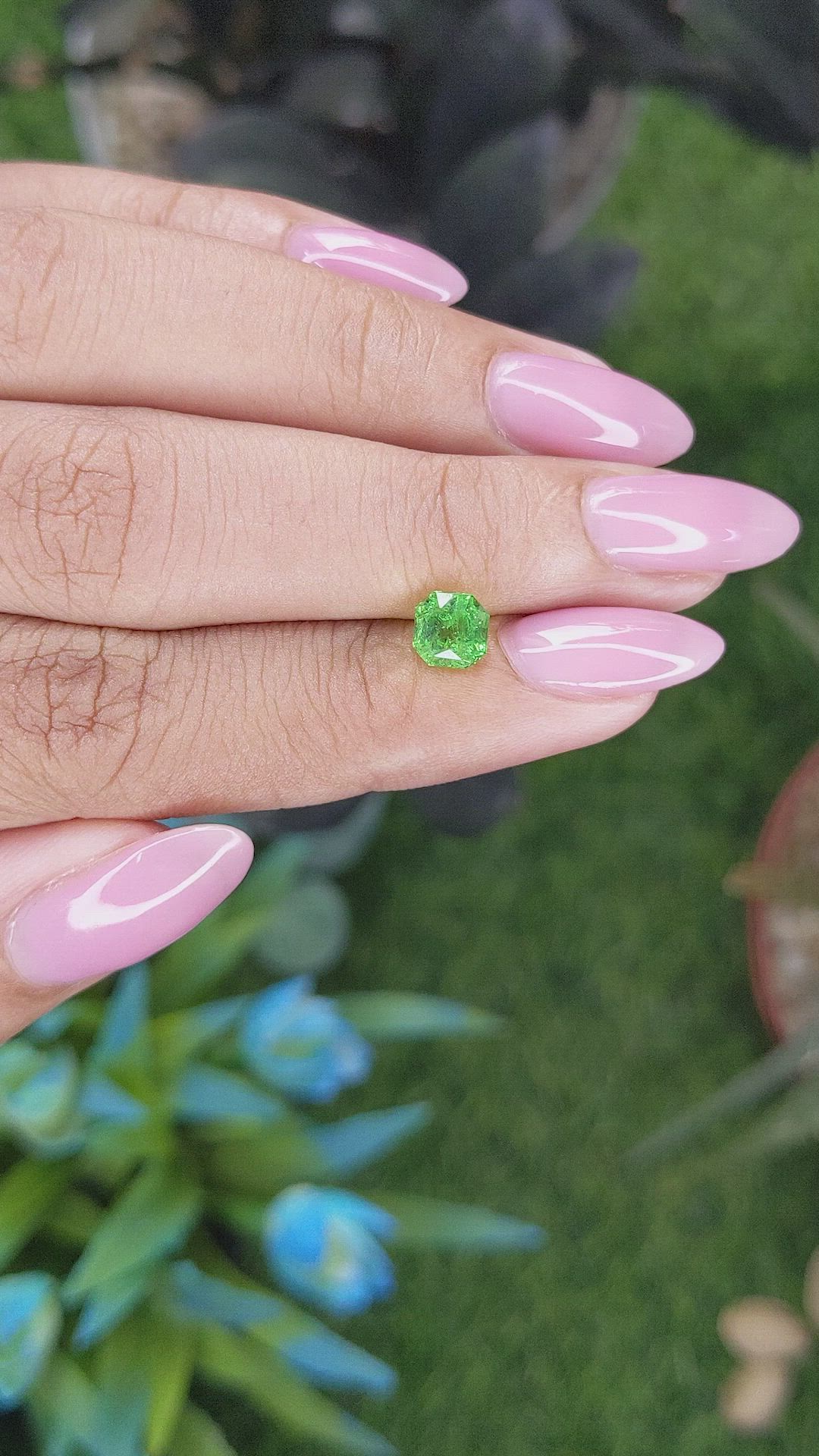 1.05 Ct. Tsavorite Garnet from Tanzania Size Video