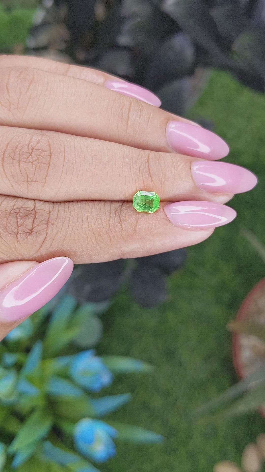 0.80 Ct. Tsavorite Garnet from Tanzania Size Video