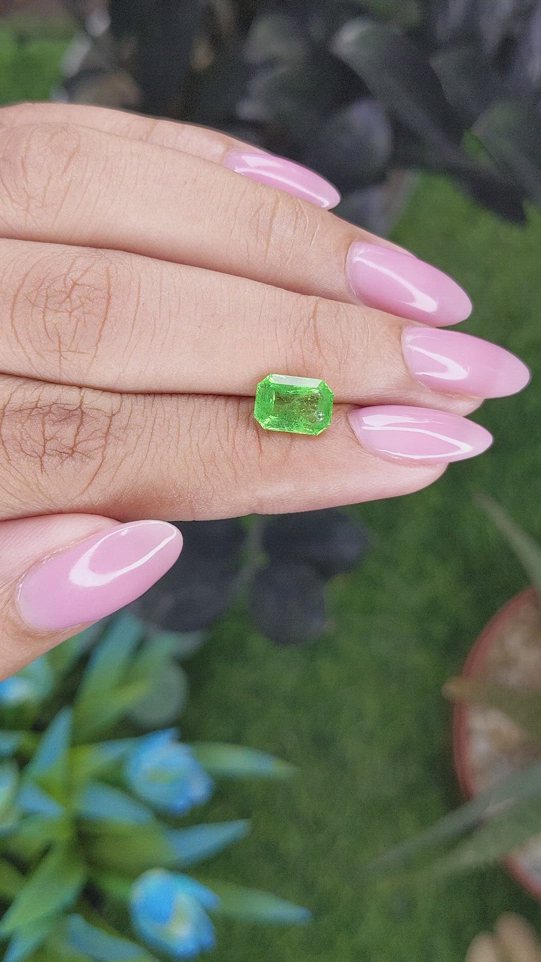2.09 Ct. Tsavorite Garnet from Tanzania Size Video