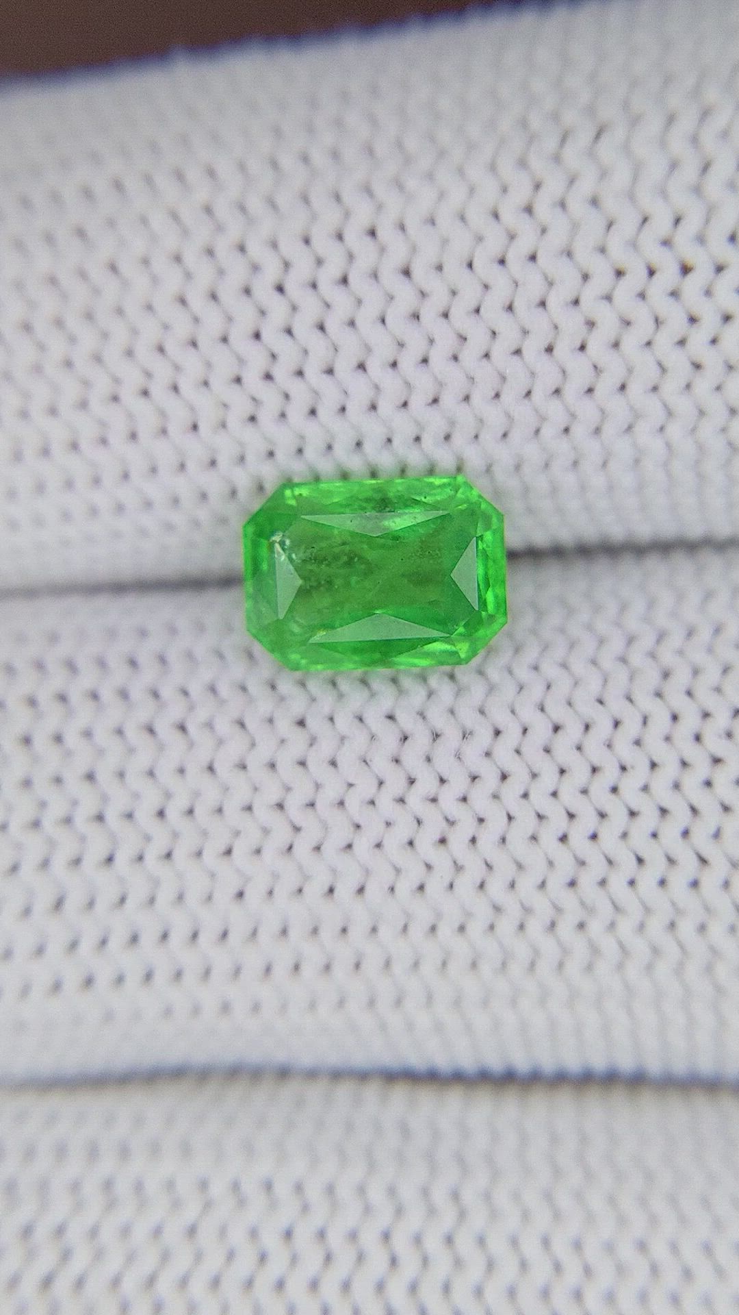 2.09 Ct. Tsavorite Garnet from Tanzania Size Video