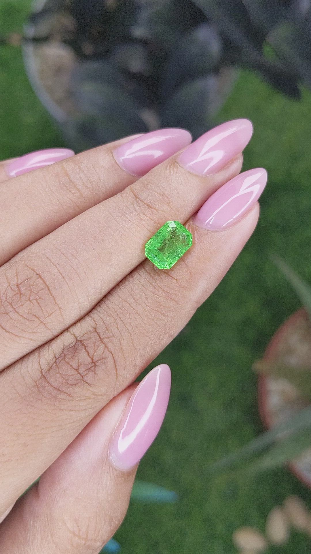 2.09 Ct. Tsavorite Garnet from Tanzania Size Video