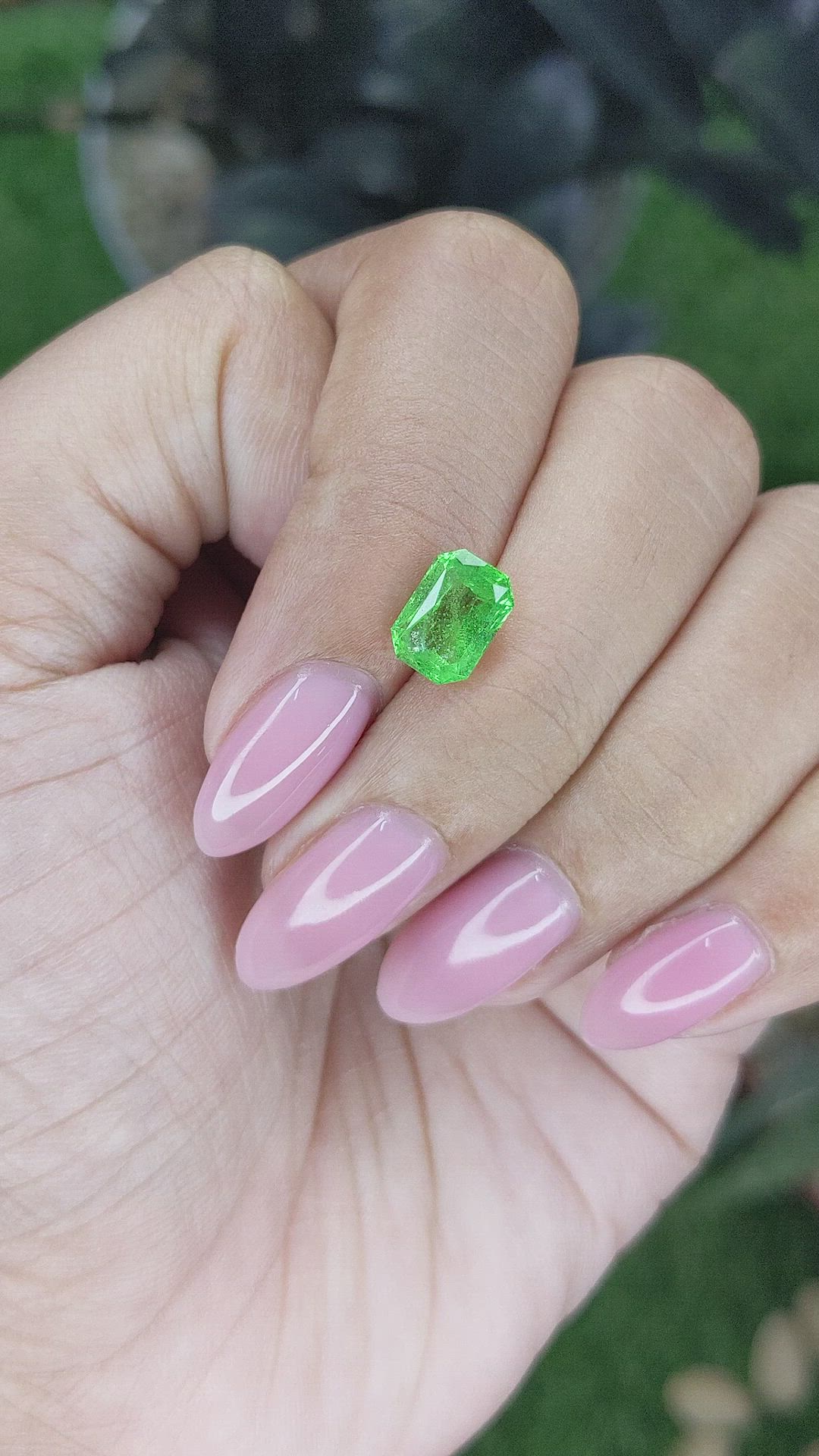 2.09 Ct. Tsavorite Garnet from Tanzania Size Video