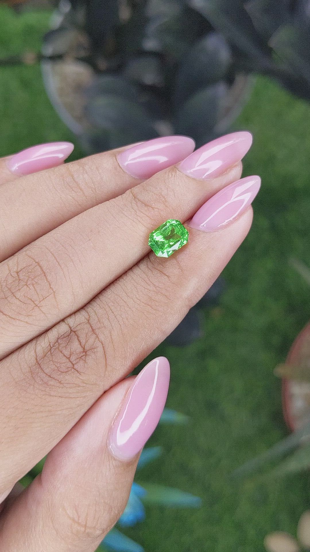 1.54 Ct. Tsavorite Garnet from Tanzania Size Video