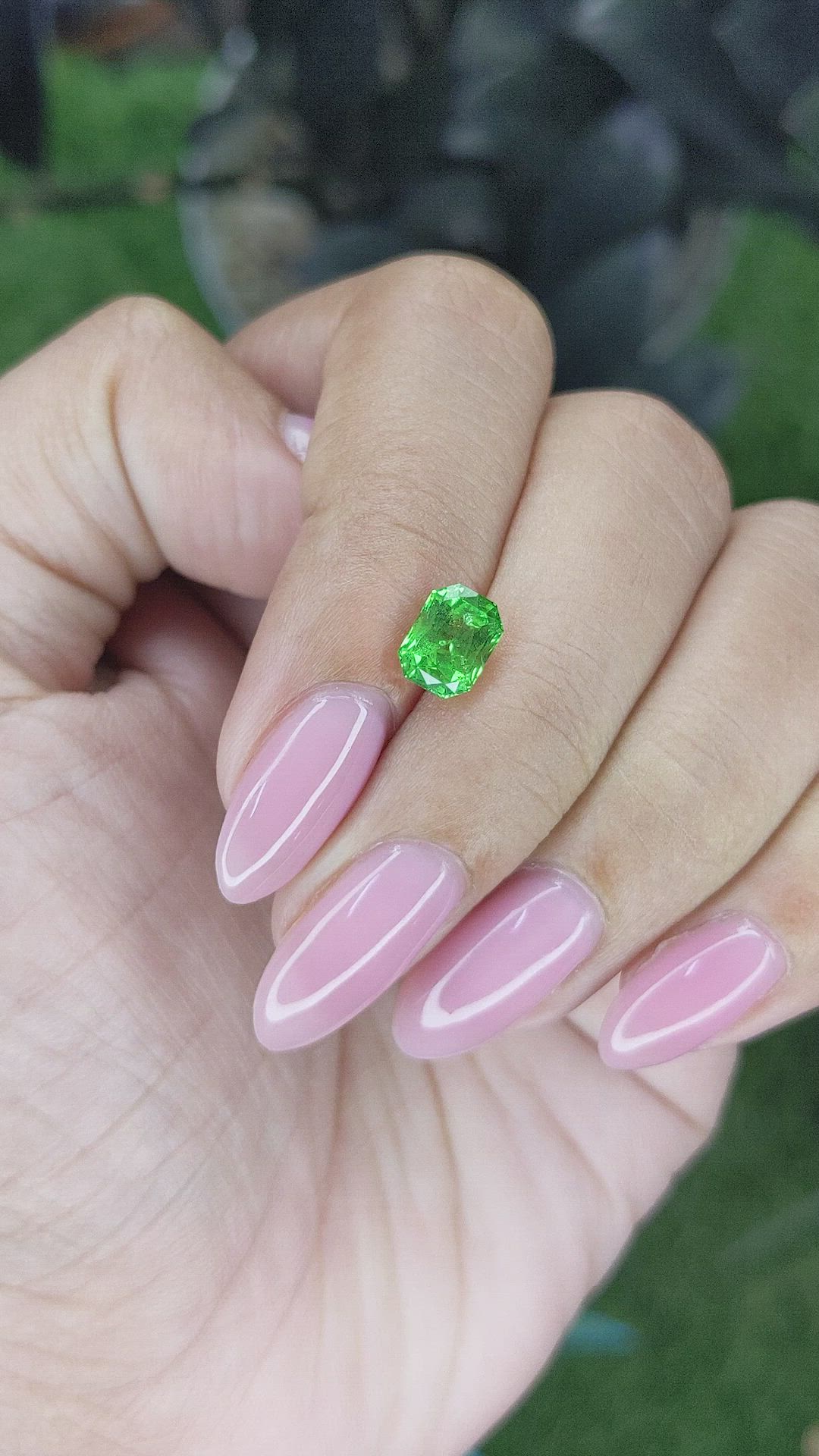 1.54 Ct. Tsavorite Garnet from Tanzania Size Video